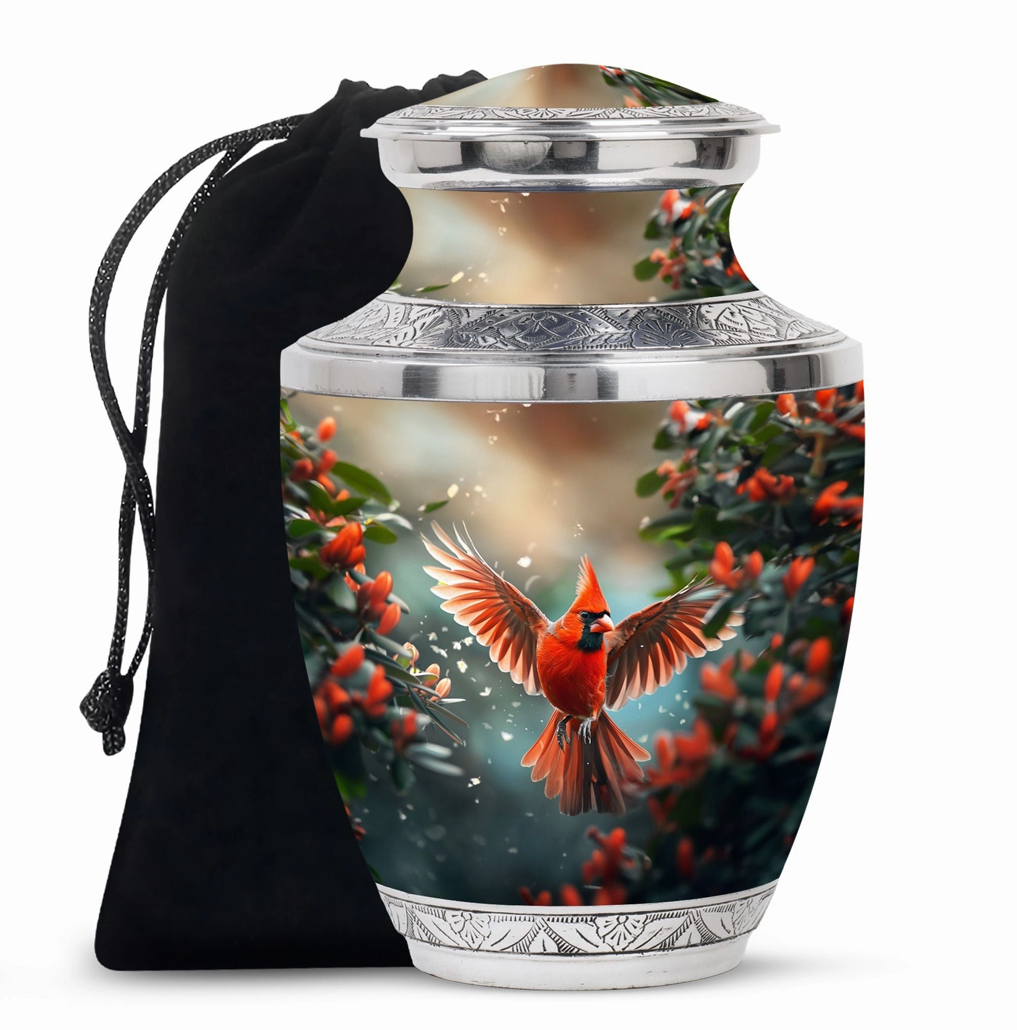 Cardinal Cremation Small Urns For Human Ashes Memorial & Funeral Urn