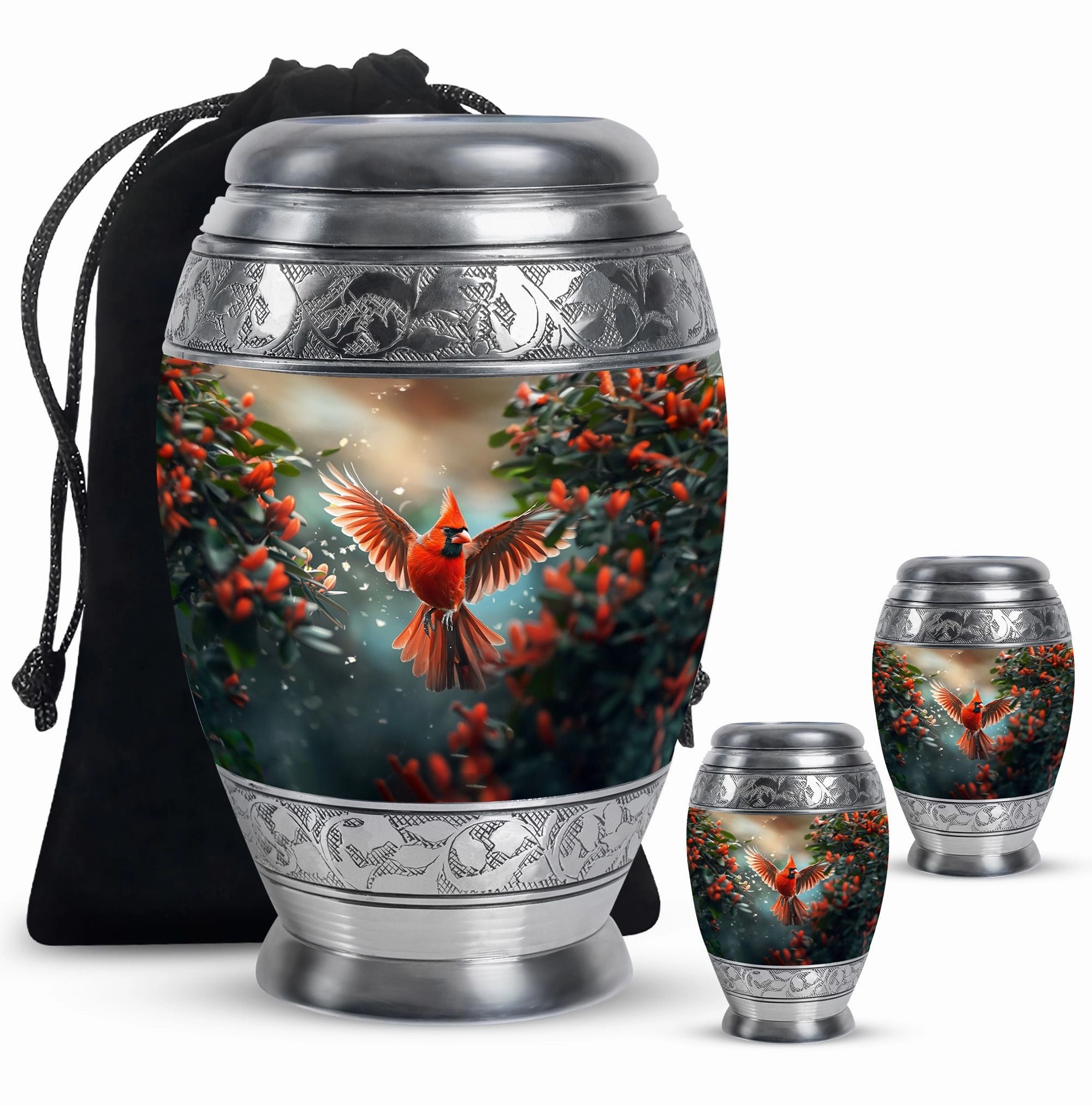 Cardinal Cremation Small Urns For Human Ashes Memorial & Funeral Urn