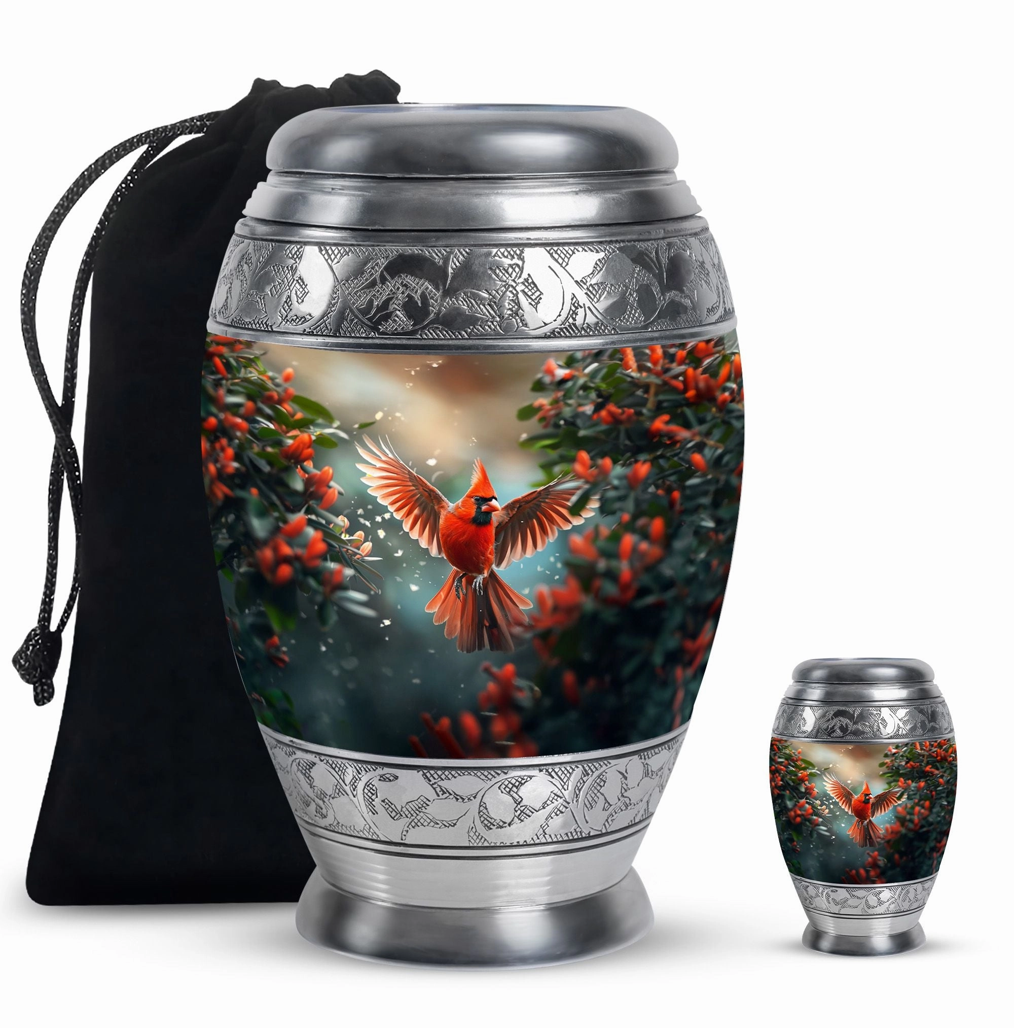 Cardinal Cremation Small Urns For Human Ashes Memorial & Funeral Urn