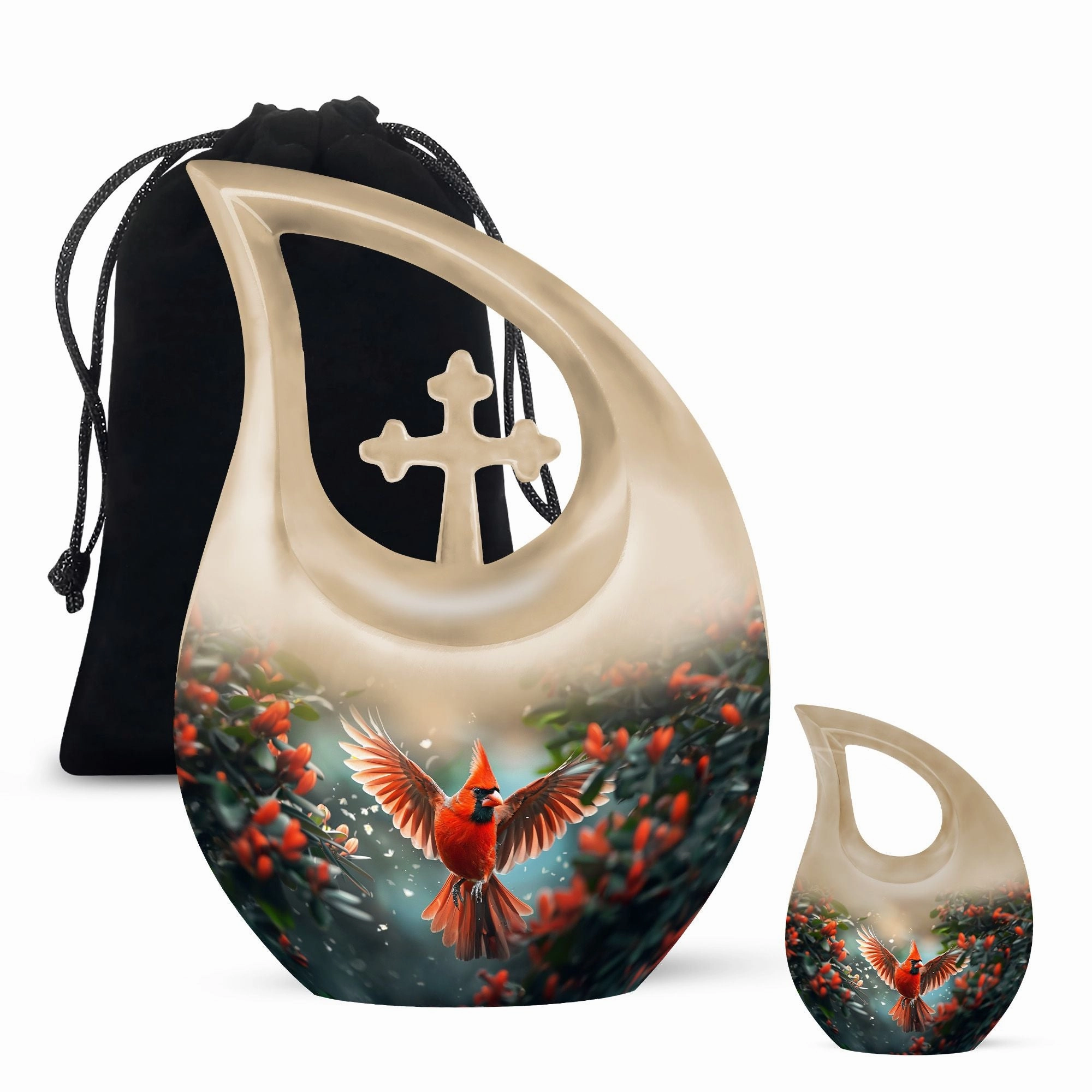 Cardinal Cremation Small Urns For Human Ashes Memorial & Funeral Urn
