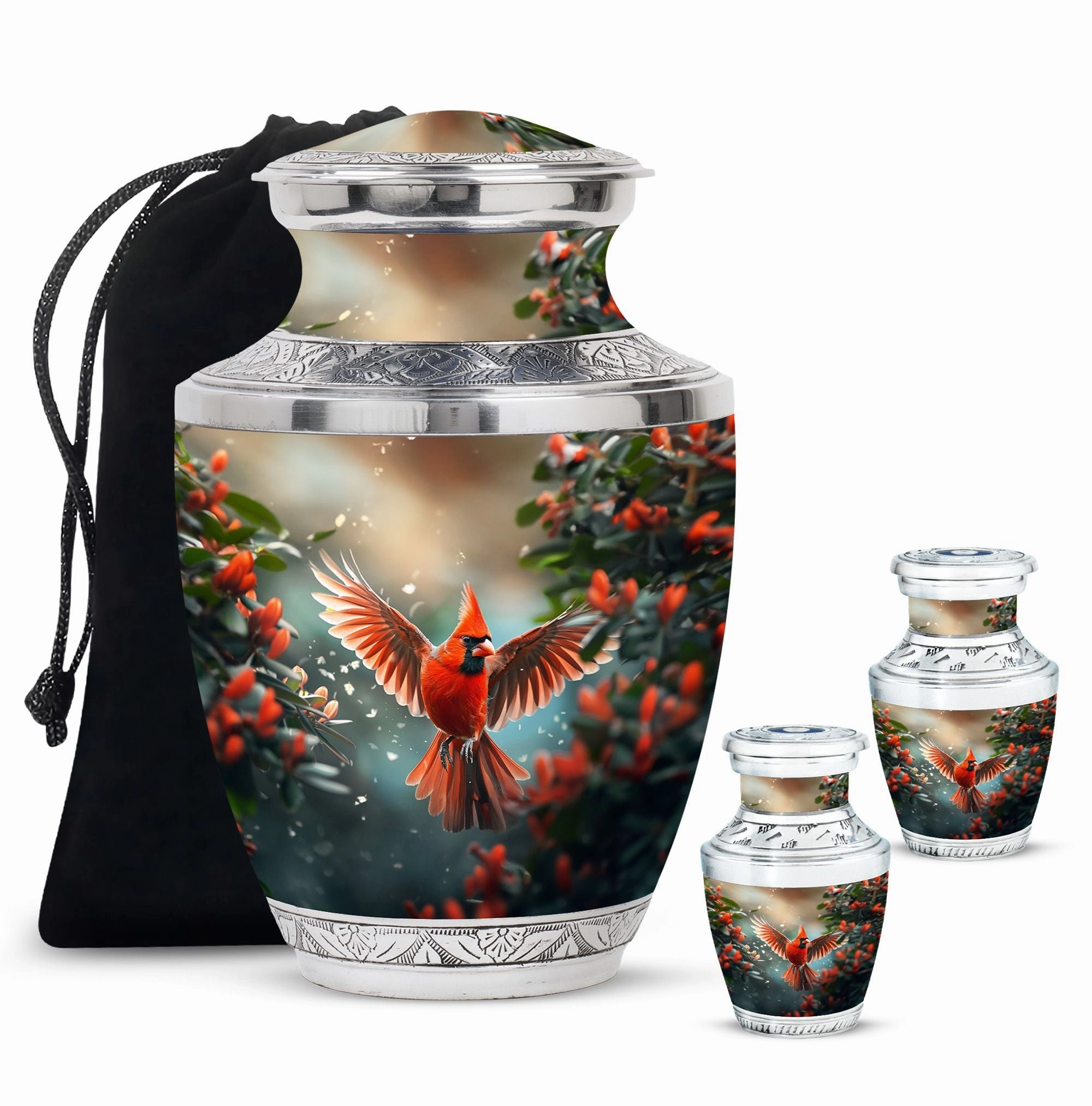 Cardinal Cremation Small Urns For Human Ashes Memorial & Funeral Urn