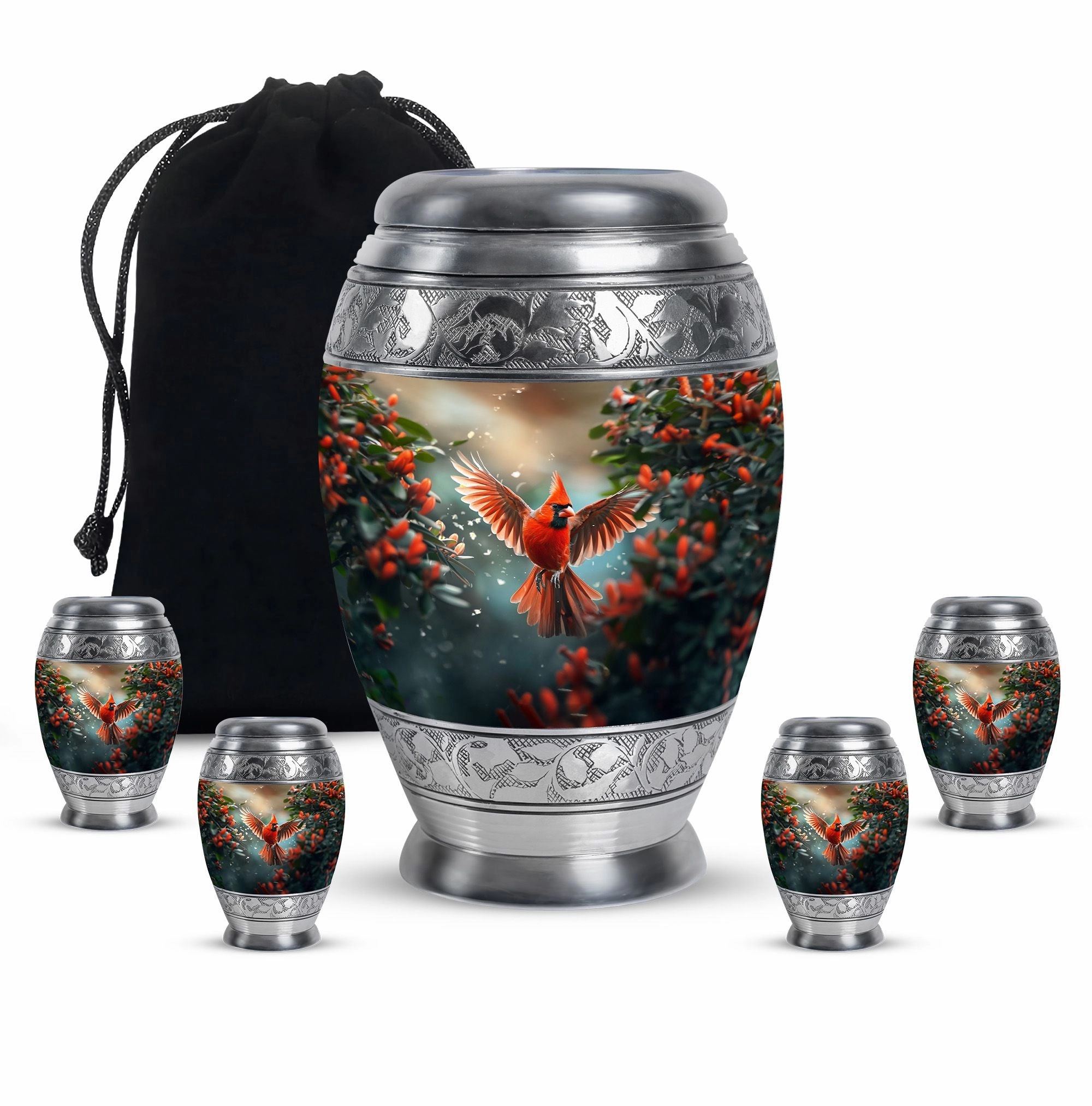 Cardinal Cremation Small Urns For Human Ashes Memorial & Funeral Urn