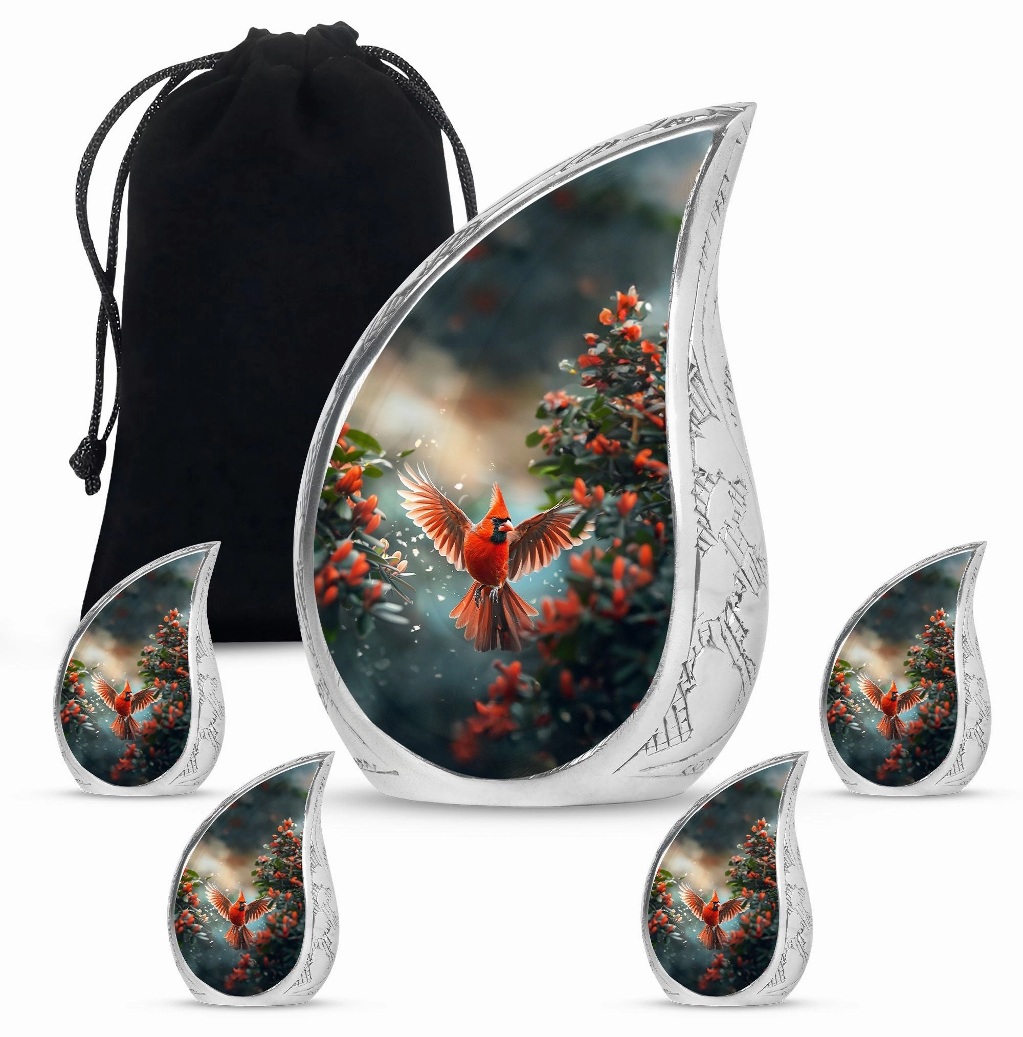 Cardinal Cremation Small Urns For Human Ashes Memorial & Funeral Urn