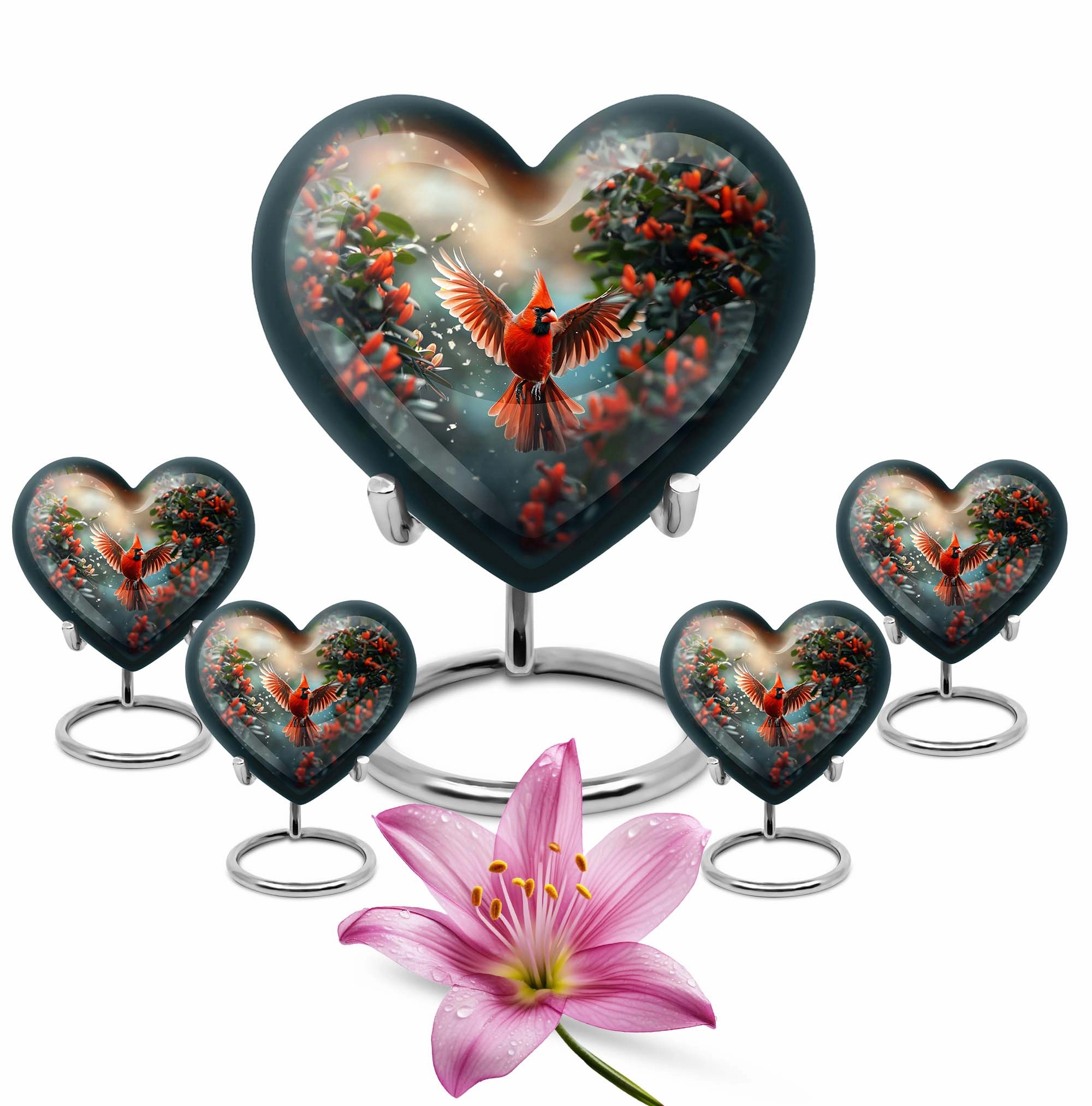 Cardinal Cremation Small Urns For Human Ashes Memorial & Funeral Urn
