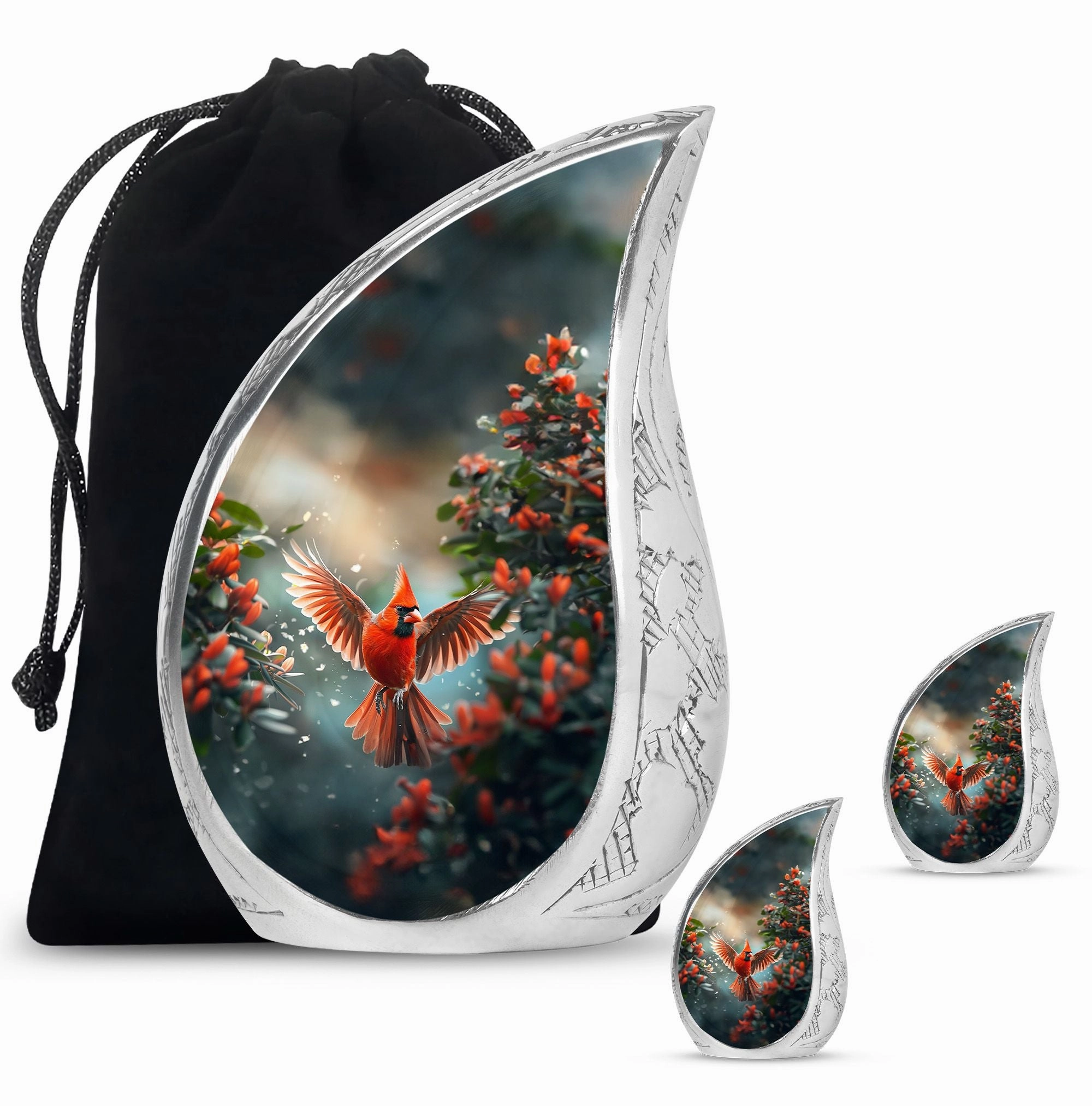 Cardinal Cremation Small Urns For Human Ashes Memorial & Funeral Urn