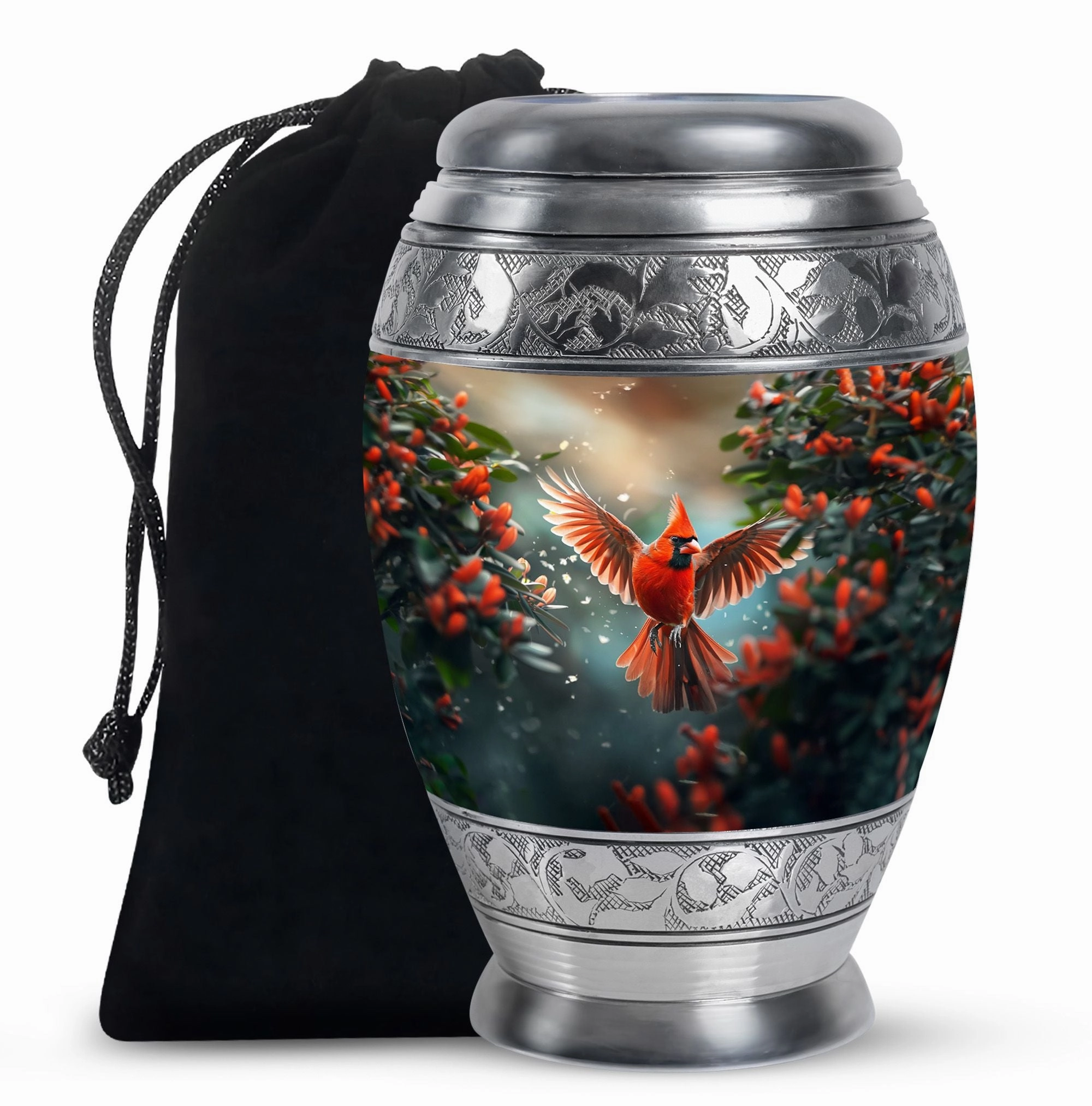 Cardinal Cremation Small Urns For Human Ashes Memorial & Funeral Urn