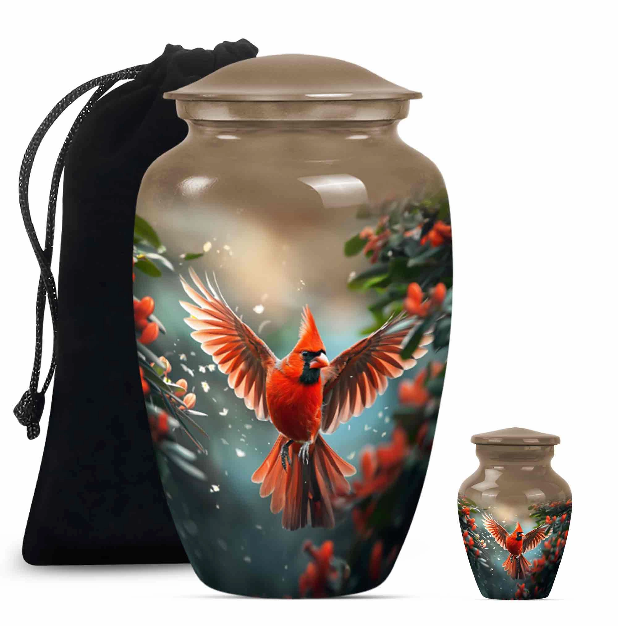 Cardinal Cremation Small Urns For Human Ashes Memorial & Funeral Urn