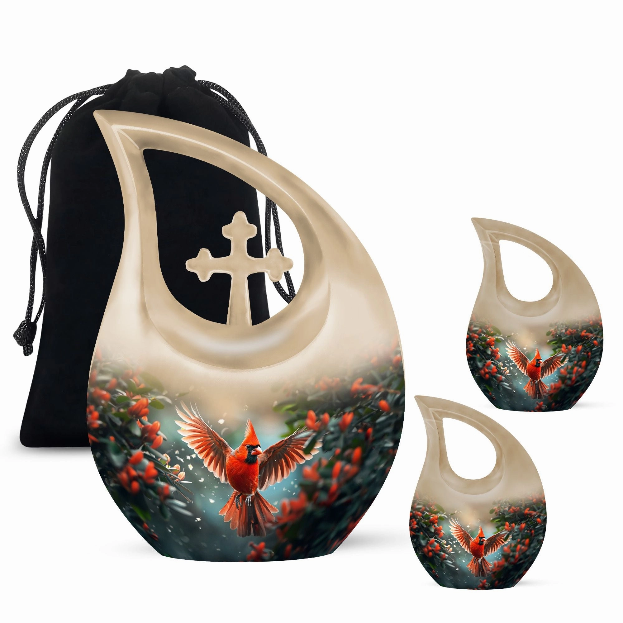 Cardinal Cremation Small Urns For Human Ashes Memorial & Funeral Urn