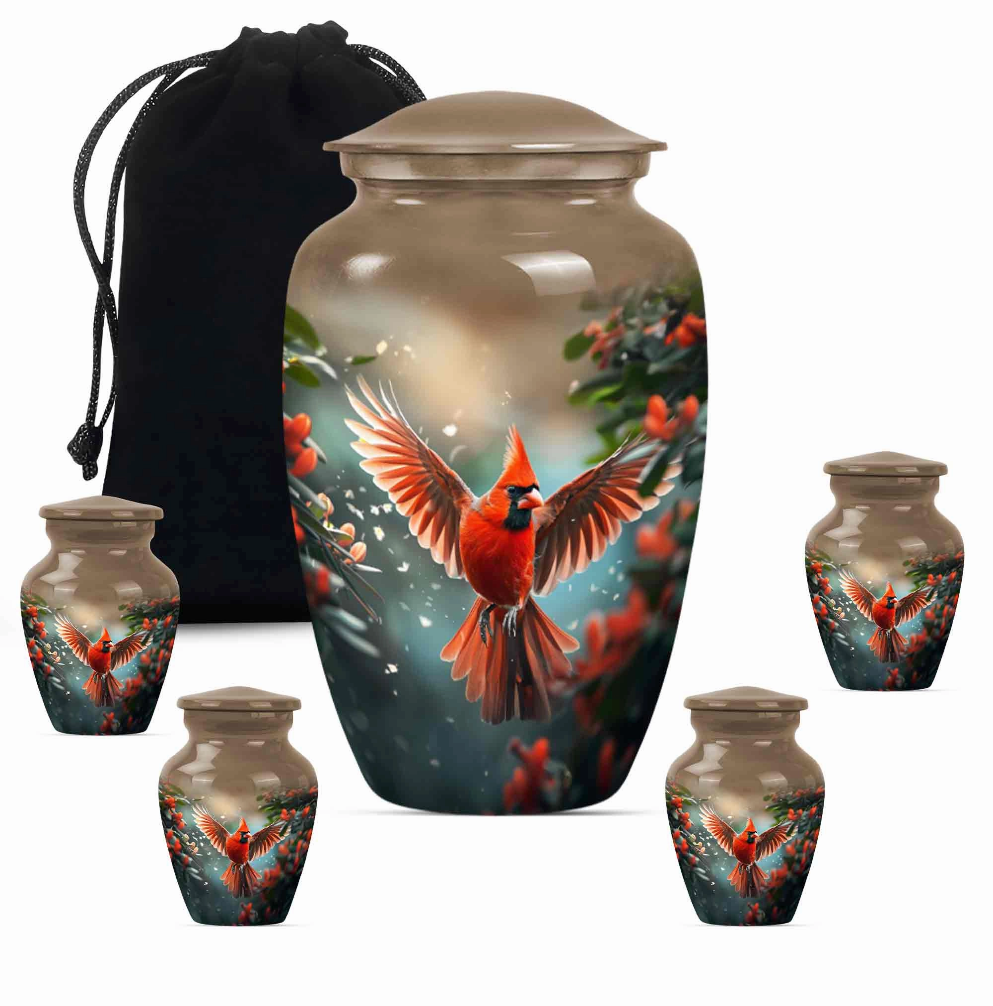 Cardinal Cremation Small Urns For Human Ashes Memorial & Funeral Urn