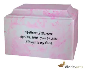 Carnation Cultured Marble Cremation Urn