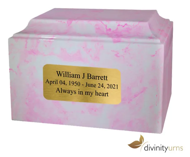 Carnation Cultured Marble Cremation Urn