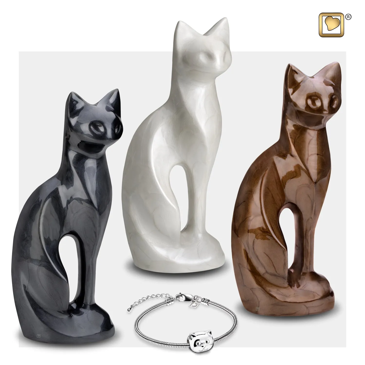 Cat Bronze Pet Urn