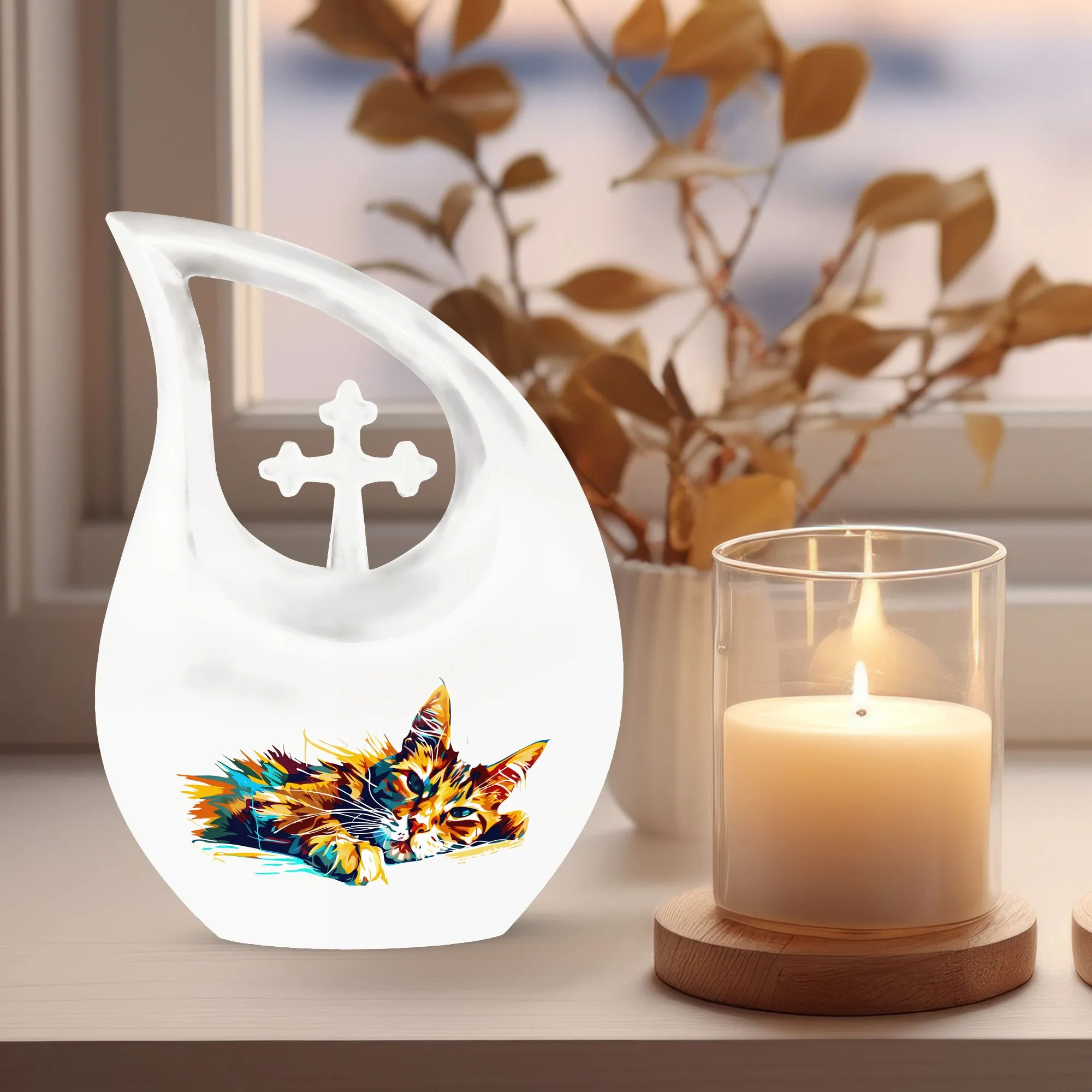 Cat Cremation Urn-Memorial Cremation Urn For Ashes