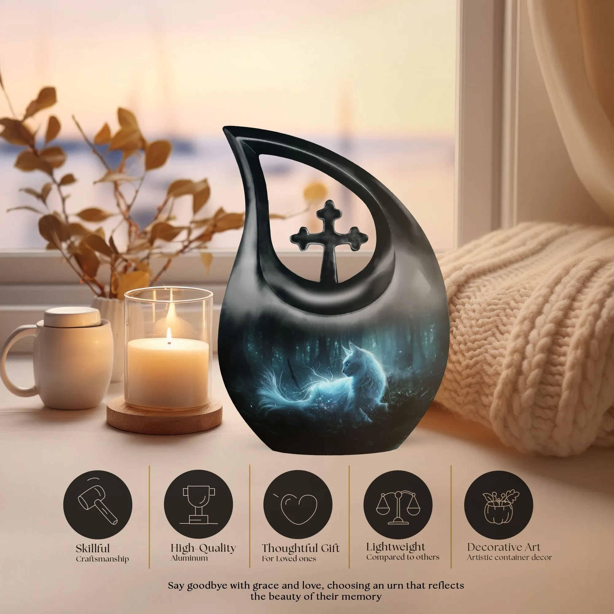 Cat Urn: Cross Drop Design Offering Affordable Cremation