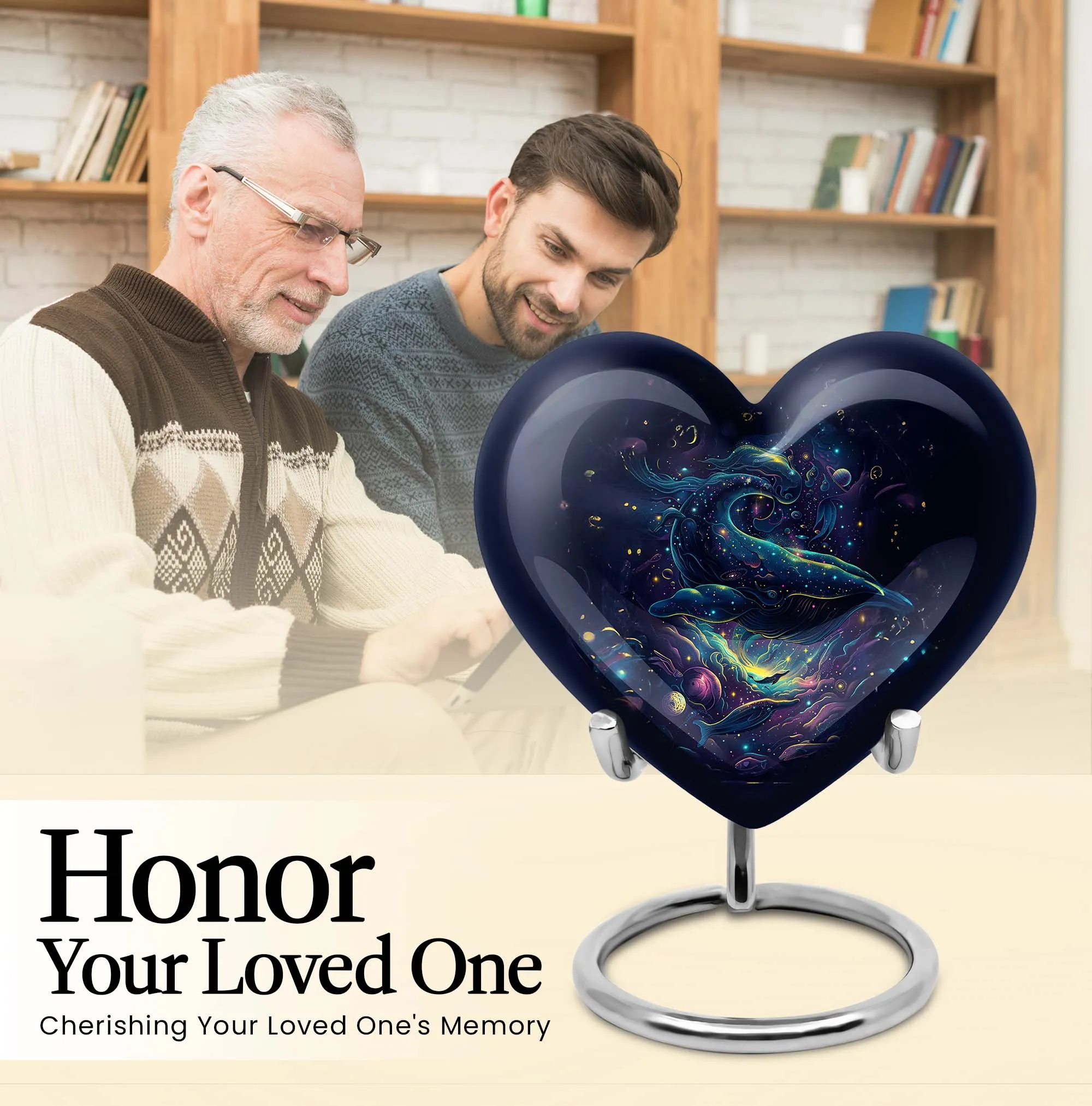 Catholic Cremation Urn - Contemporary Burial Urn for Ashes