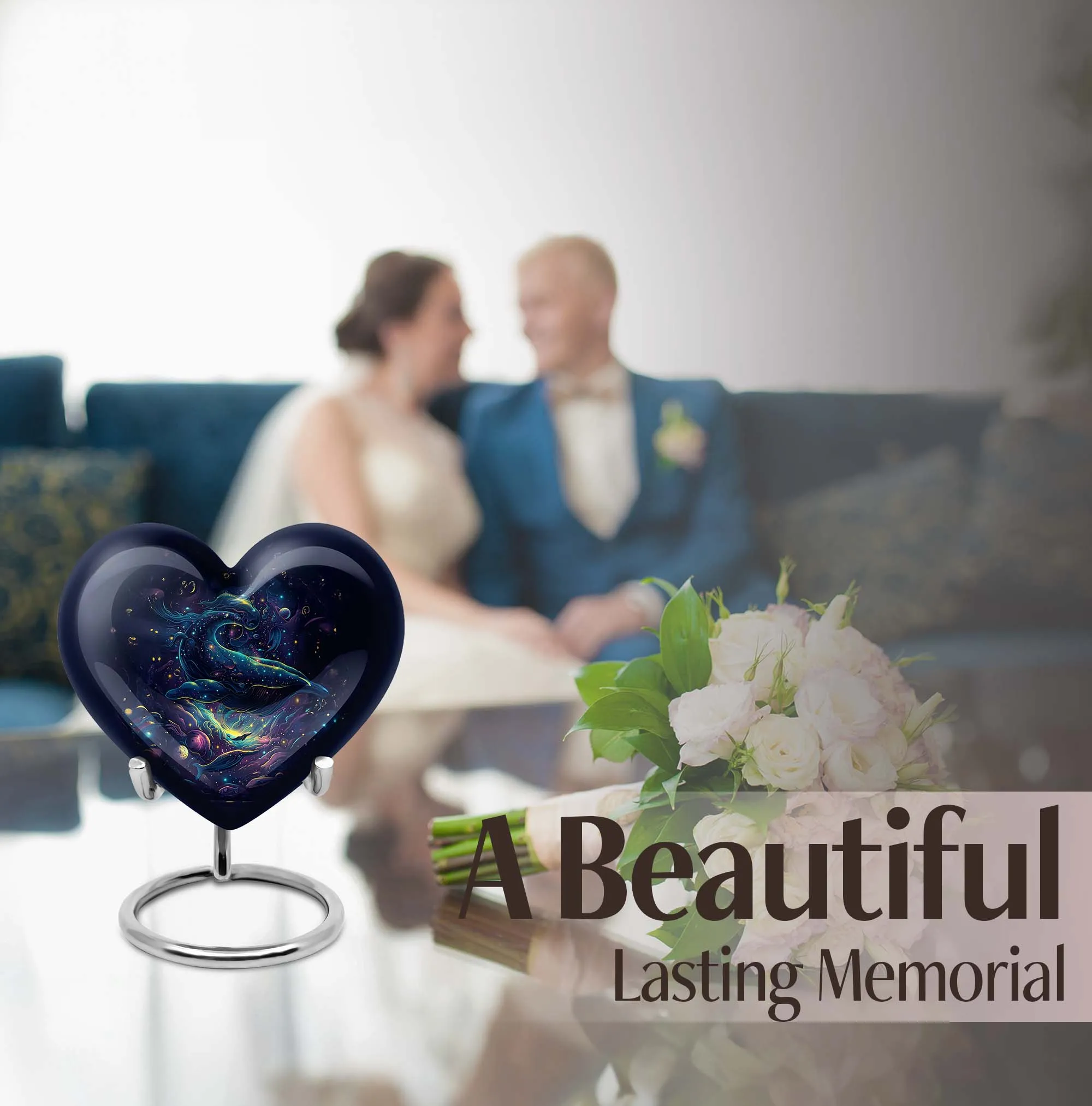 Catholic Cremation Urn - Contemporary Burial Urn for Ashes