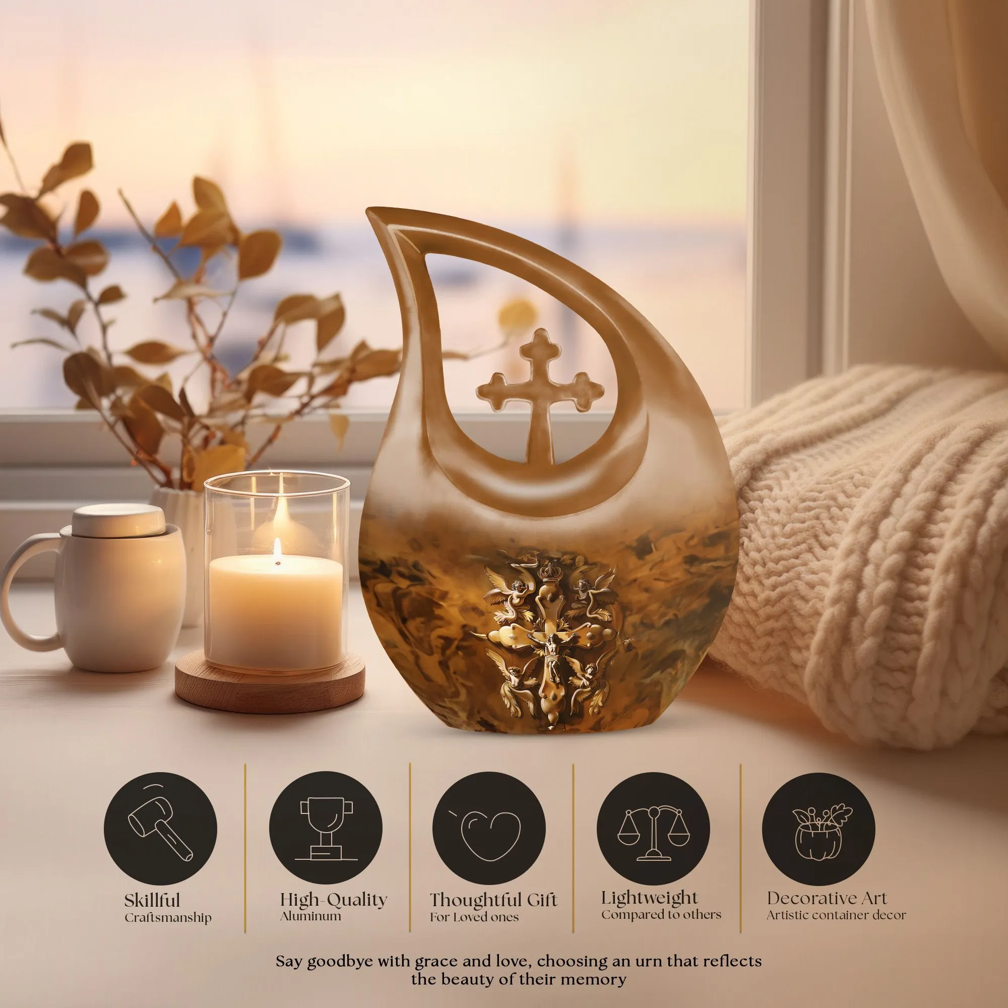 Catholic Memorial Urn : Perfect Memorials Cremation Urn