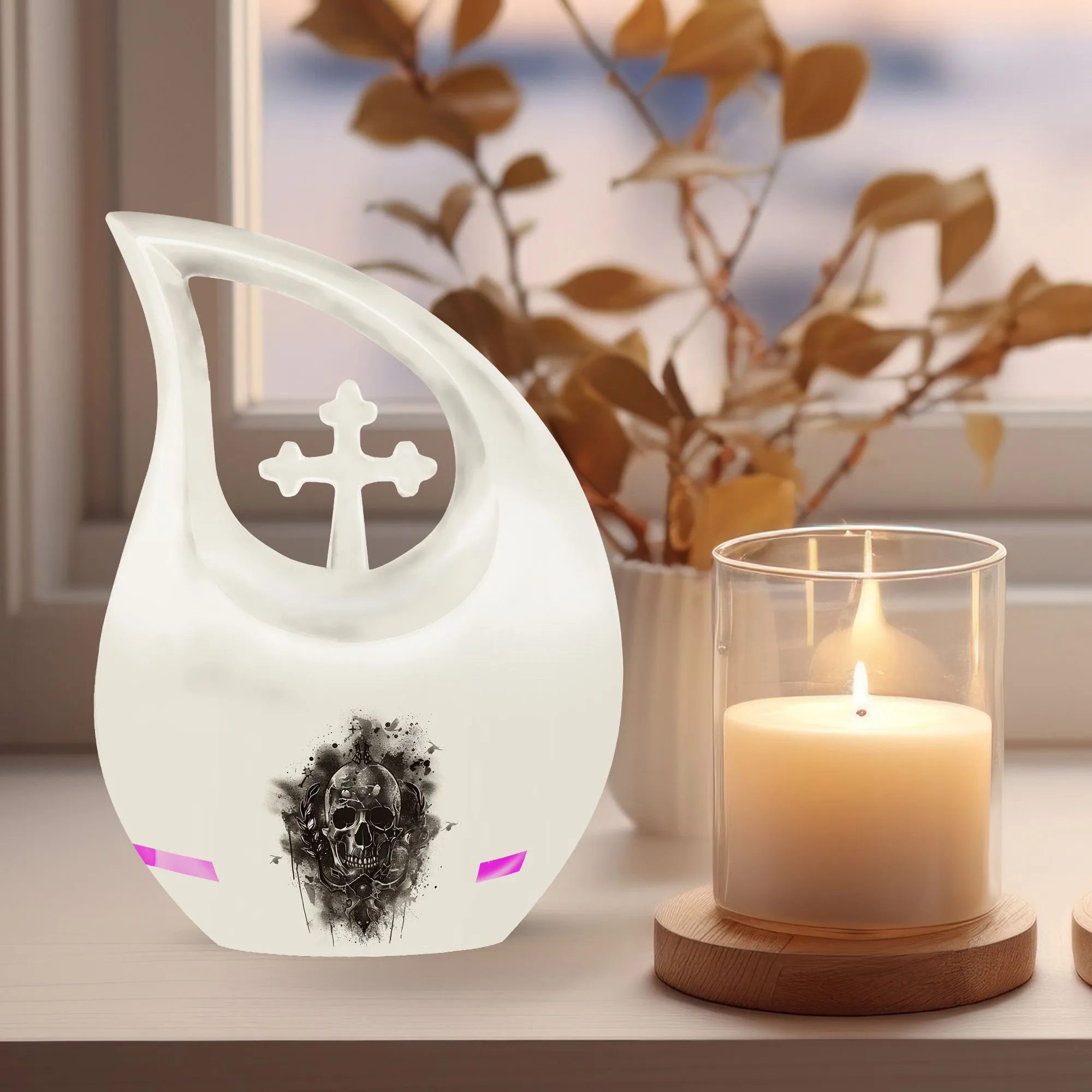 Catholic Theme Cremation Urn Memorial for Cherished Remains