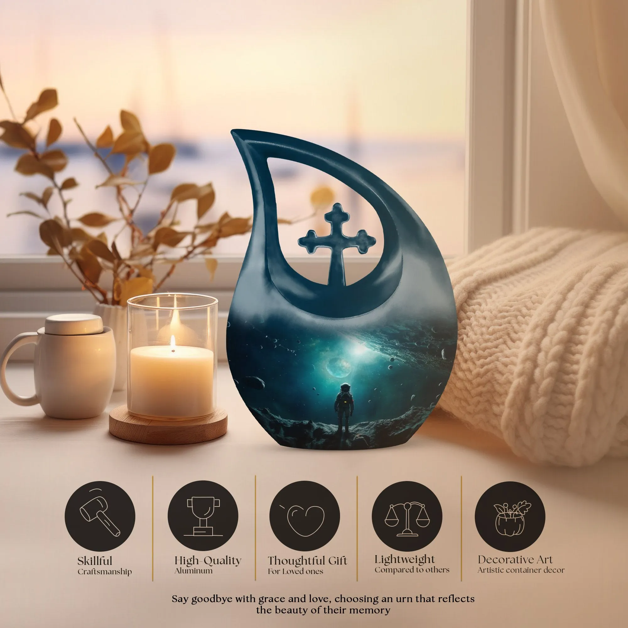 Celestial Journey Astronaut Urn for an Eternal Cosmic Memorial
