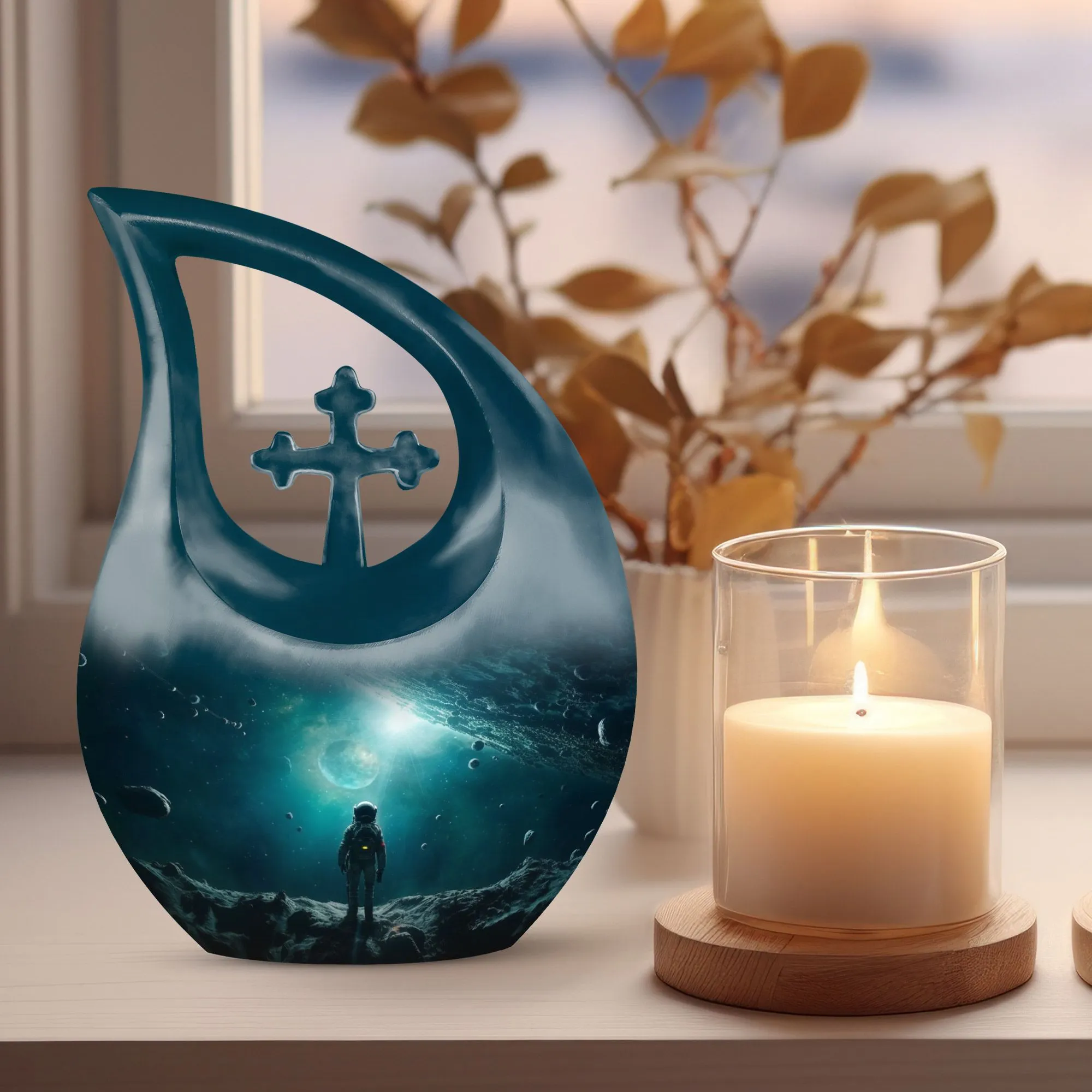 Celestial Journey Astronaut Urn for an Eternal Cosmic Memorial