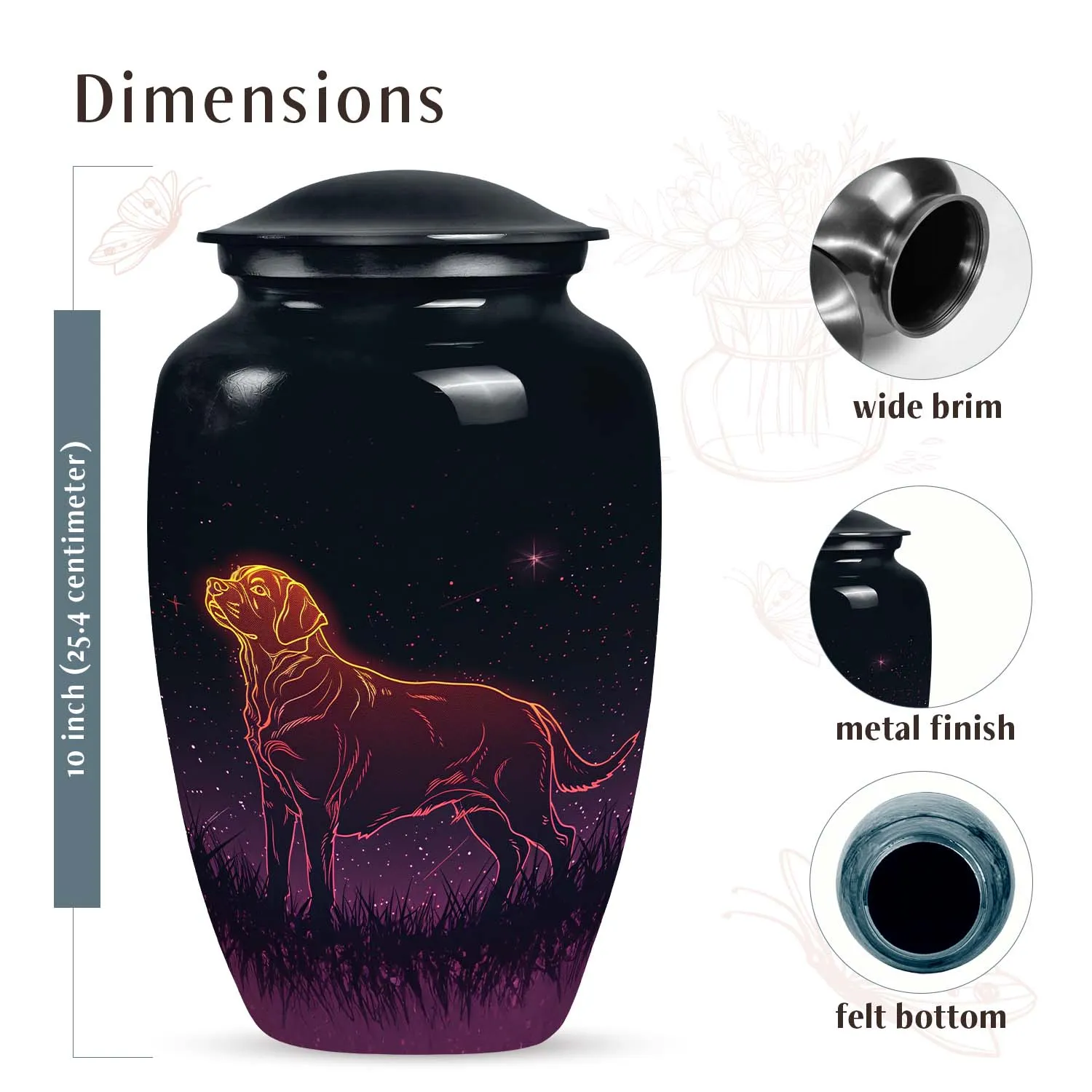 Celestial Labrador Dog Pet Cremation Urn For Ashes