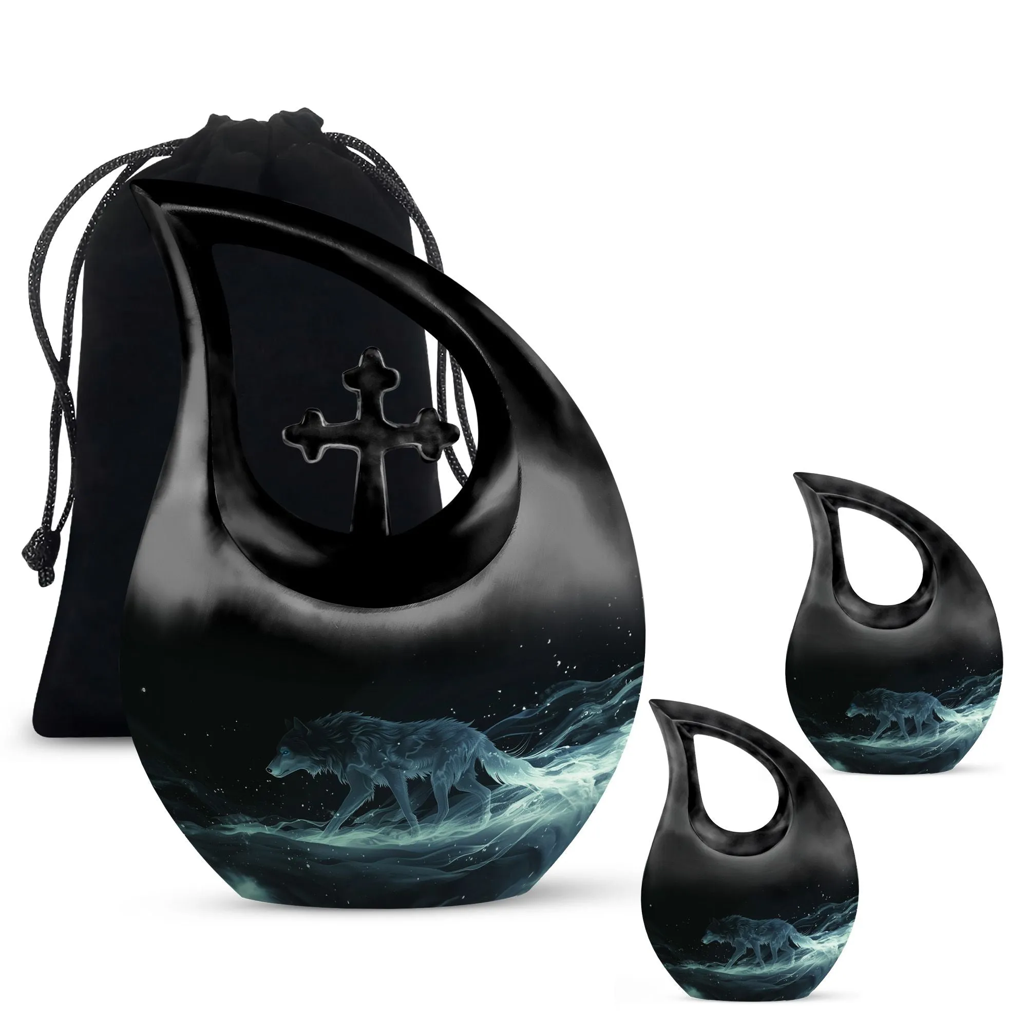 Celestial Wraith Wolf Urn : Memories Cremation Urn