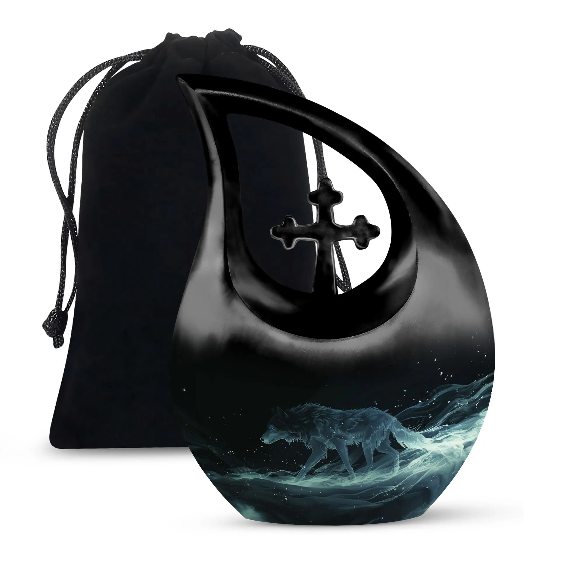 Celestial Wraith Wolf Urn : Memories Cremation Urn