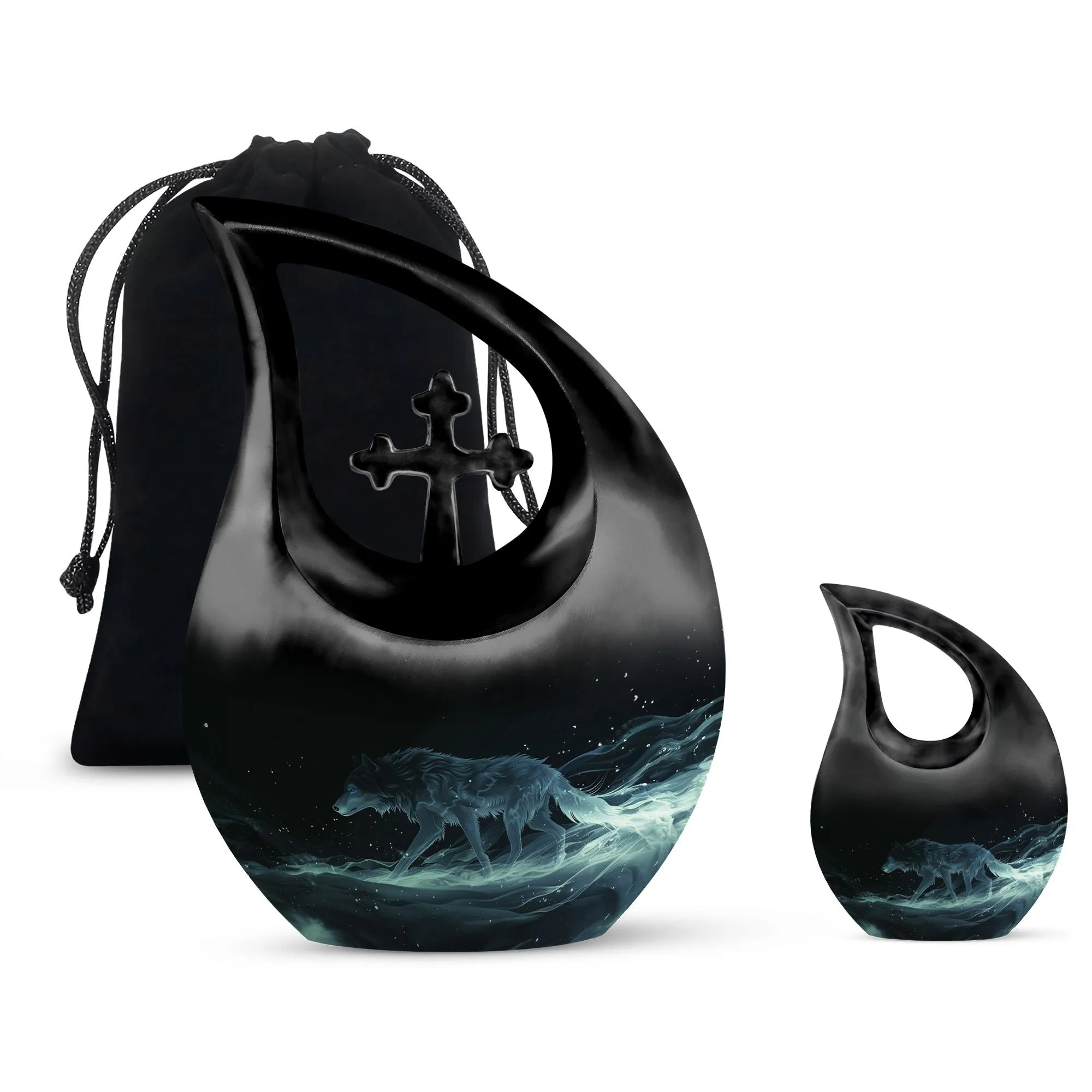 Celestial Wraith Wolf Urn : Memories Cremation Urn