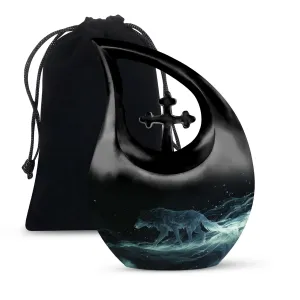 Celestial Wraith Wolf Urn : Memories Cremation Urn