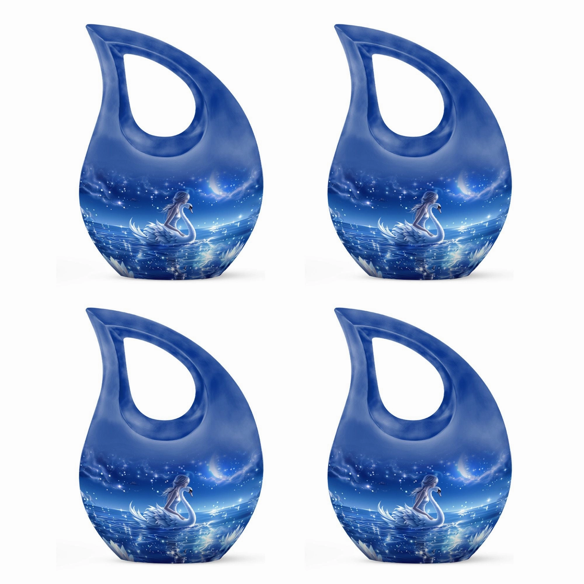 Celestial Swan Dreamscape Memorial Urn – Embrace The Sky