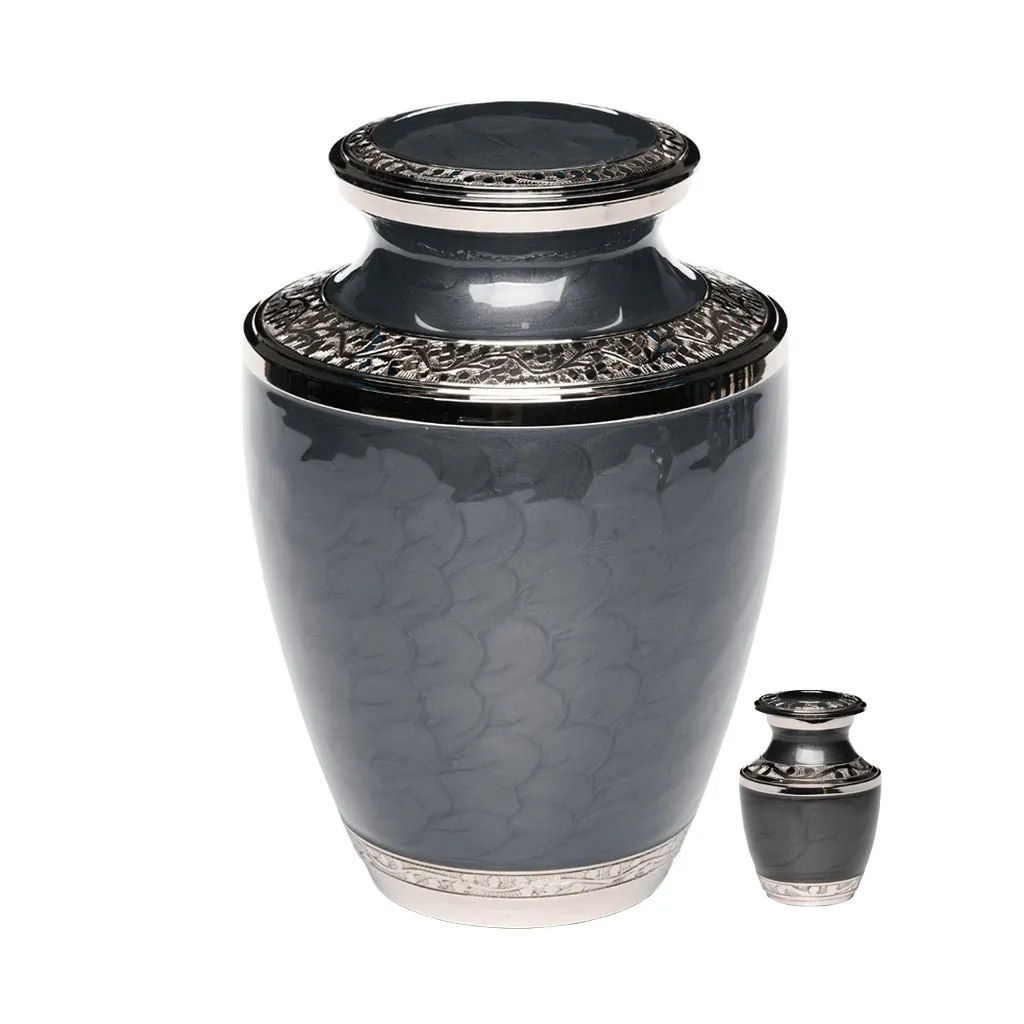 Charcoal Black Nickel Plated Brass Urn