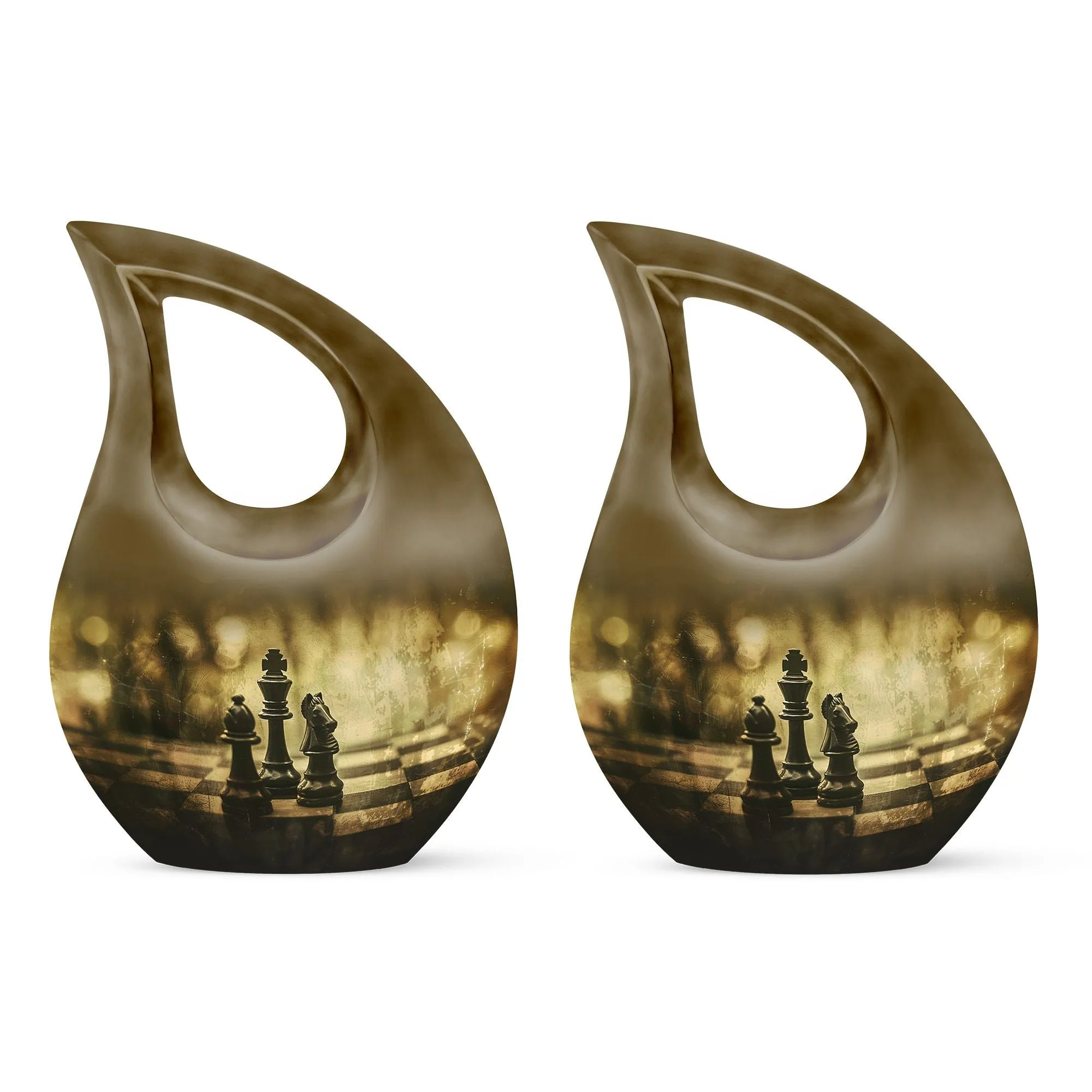 Checkmate Rememberance Chess-Themed Urn For Dad - A Memorable