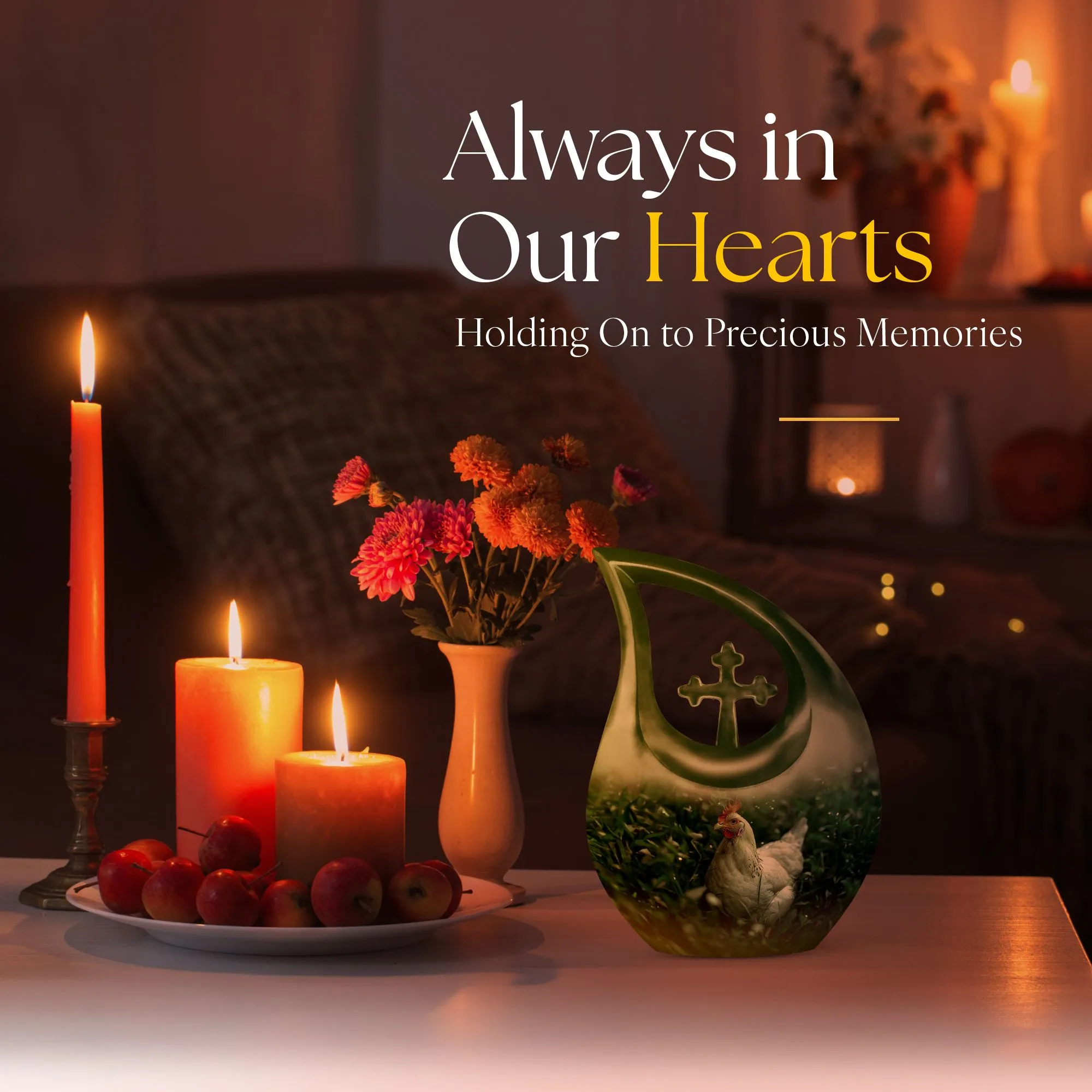 Cherished Chicken Urn - A Humble Abode for Your Loved One's