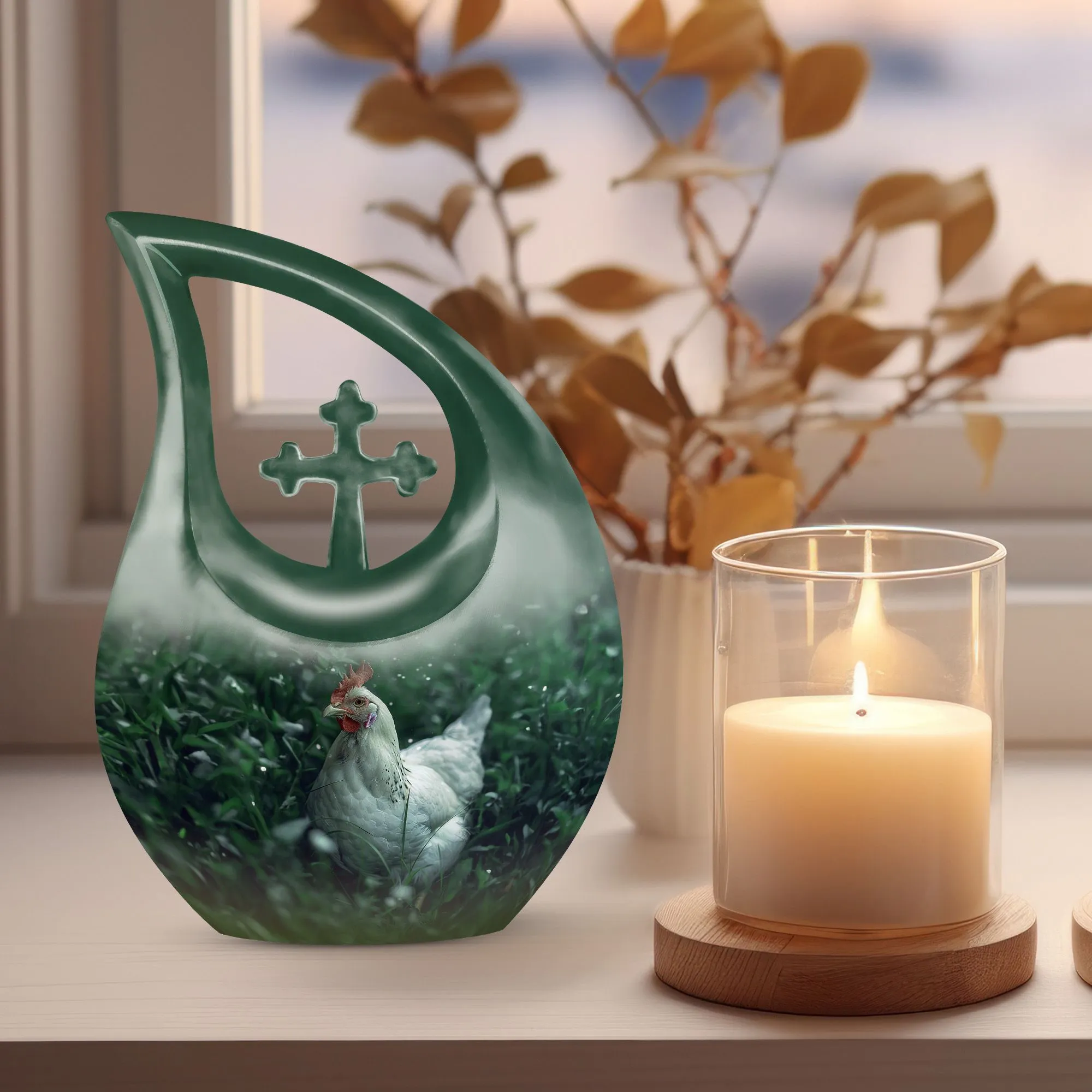 Cherished Chicken Urn - A Humble Abode for Your Loved One's