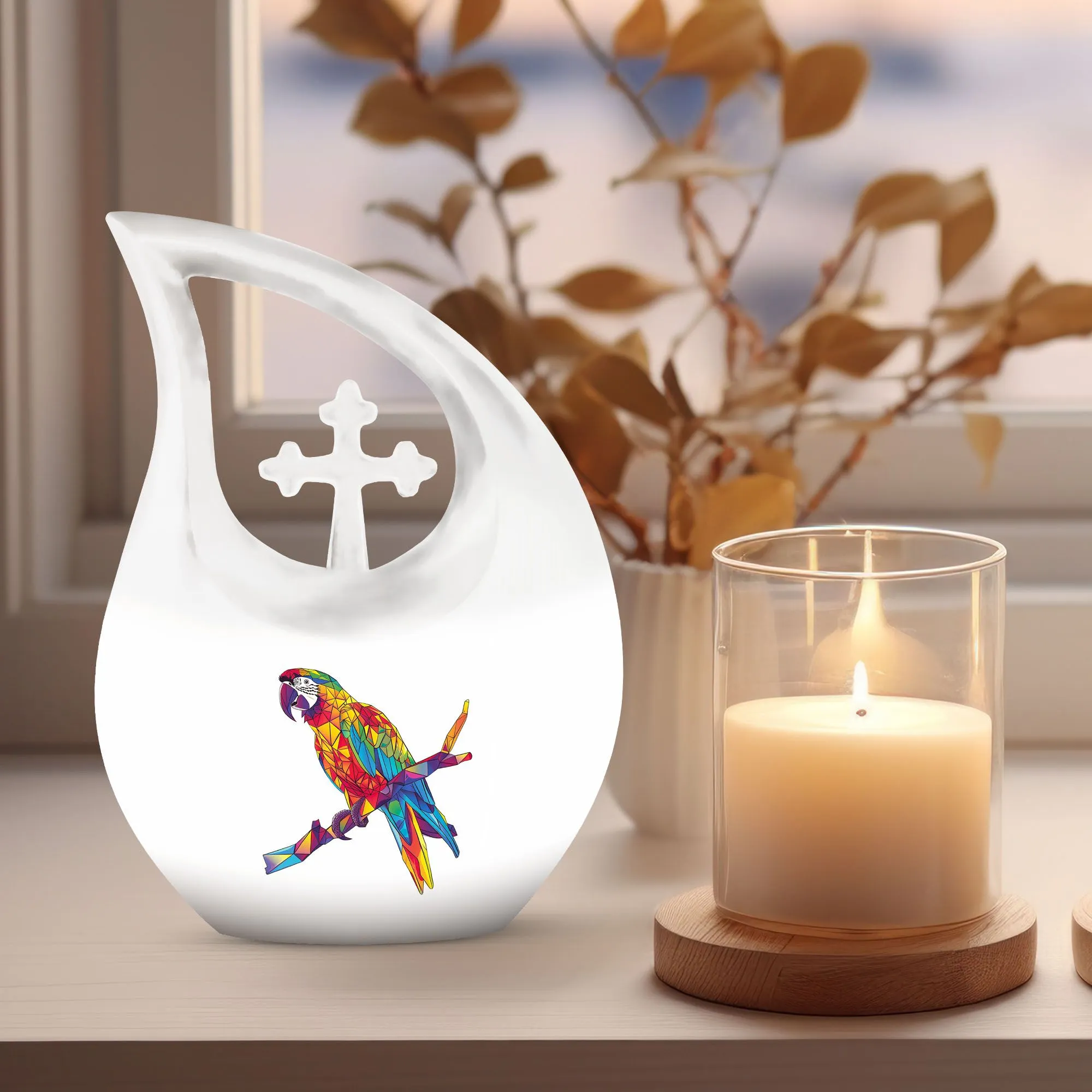 Cherished Macaw Parrot Memorial Urn burial cremation urn