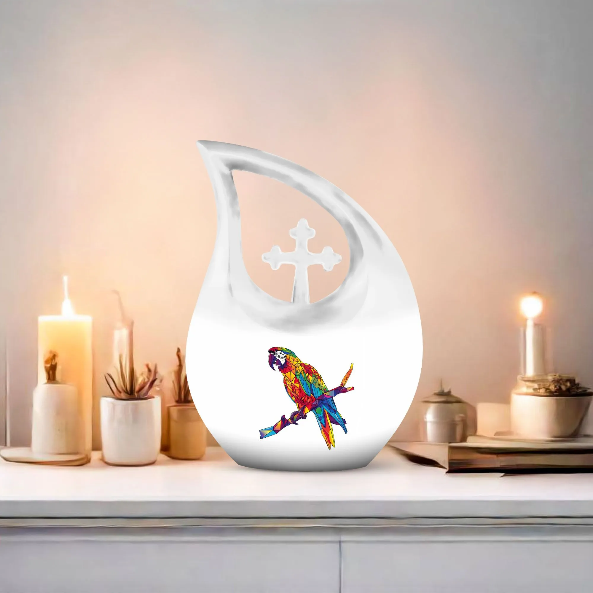 Cherished Macaw Parrot Memorial Urn burial cremation urn