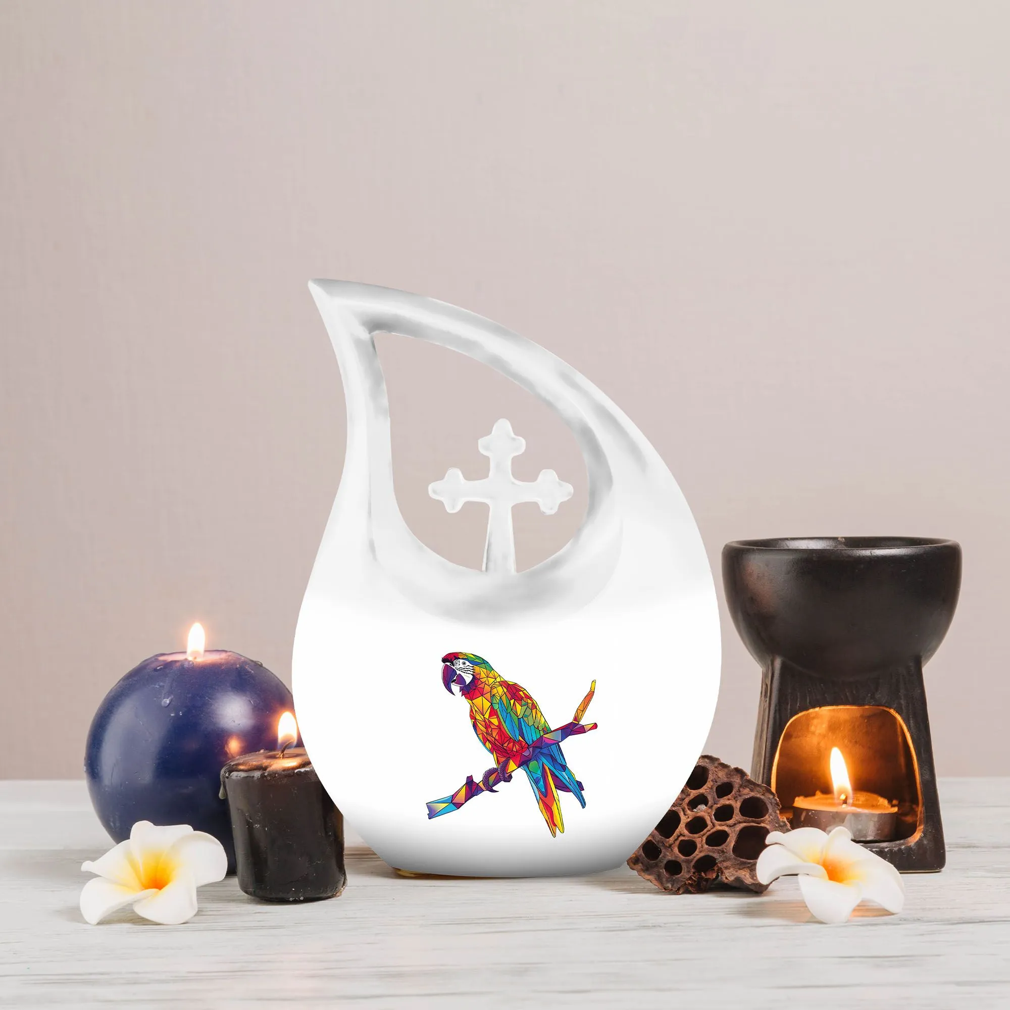 Cherished Macaw Parrot Memorial Urn burial cremation urn