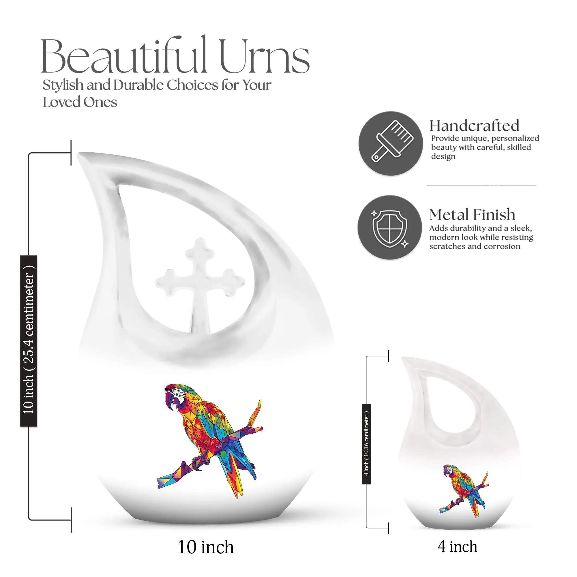 Cherished Macaw Parrot Memorial Urn burial cremation urn