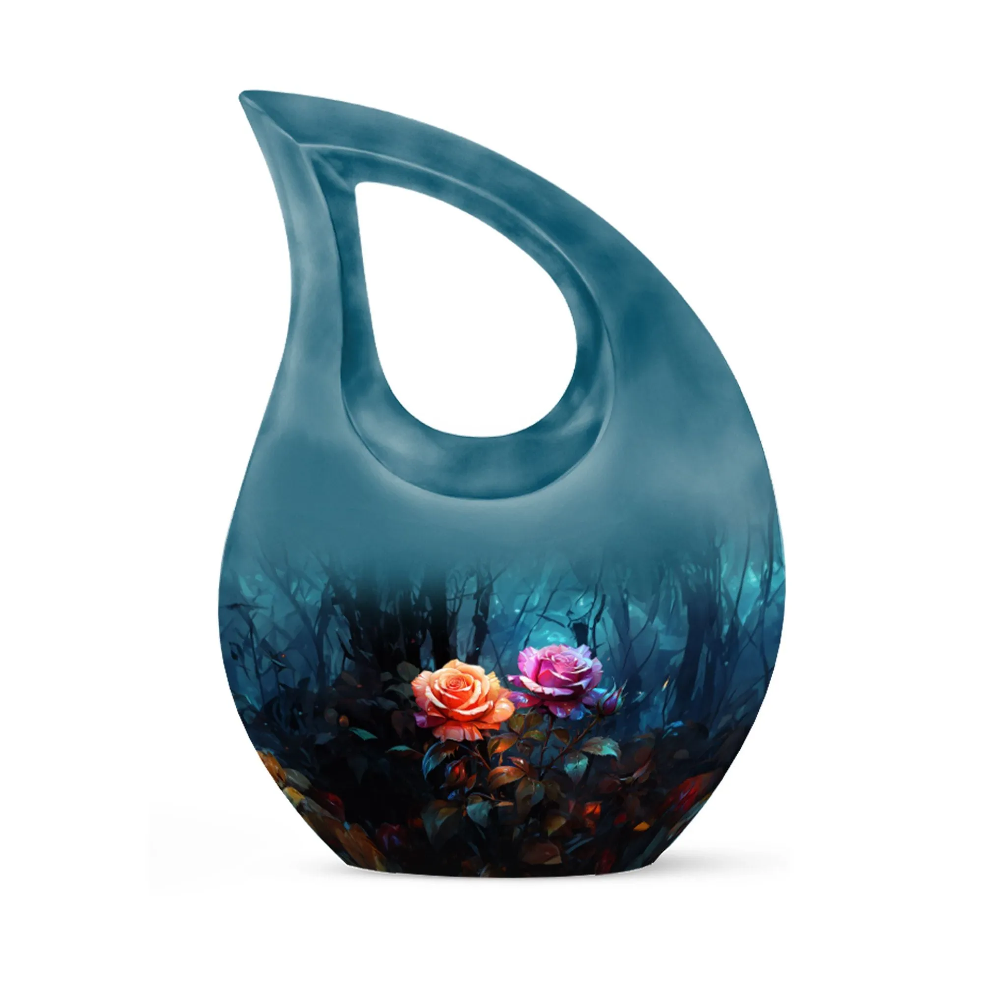 Cherished Memories Rose Cross Drop, Large Cremation Urn