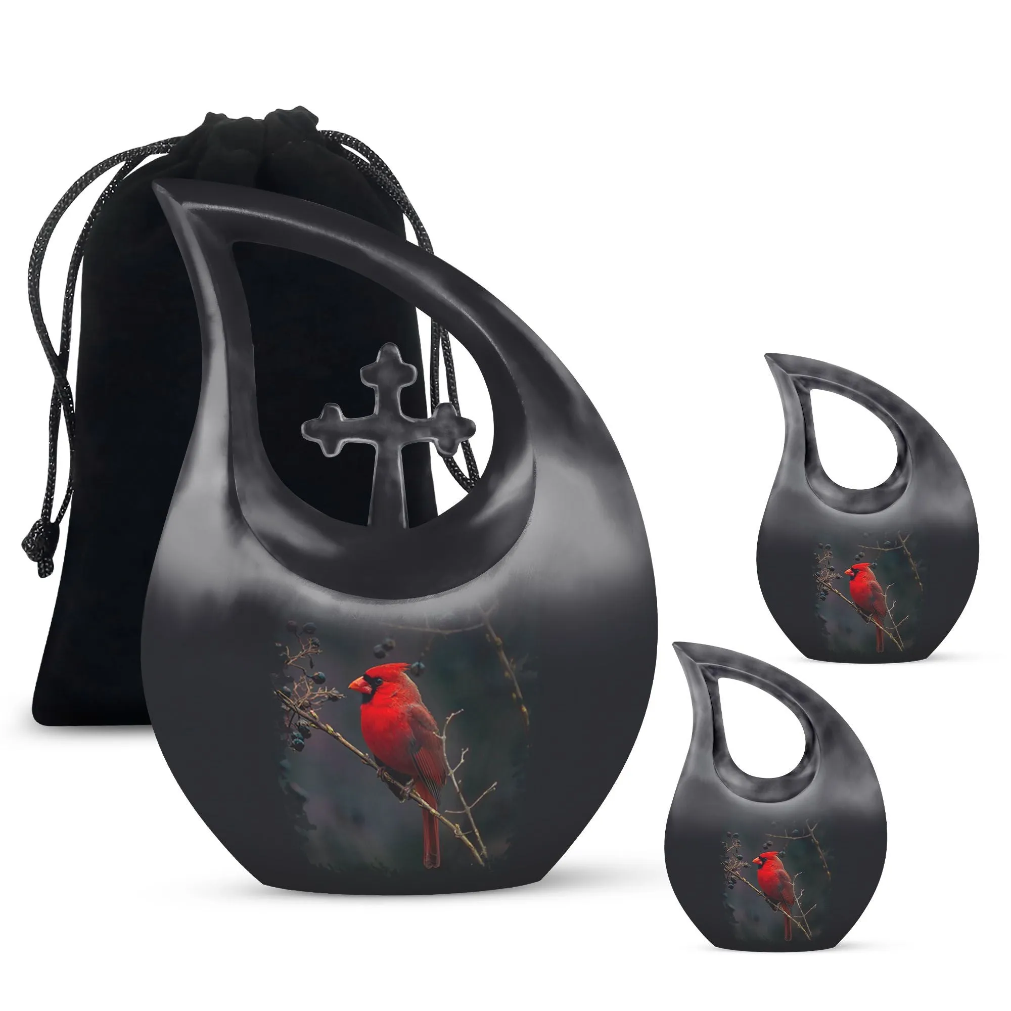 Cherished Peace - Cardinal Bird Large Cremation Memorial Urn