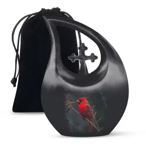 Cherished Peace - Cardinal Bird Large Cremation Memorial Urn