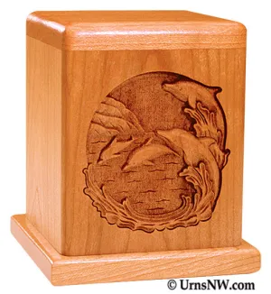 Cherry Keepsake Urn Dolphin