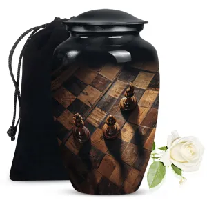 Chess-Inspired Memorial Cremation Urn for Human Ashes