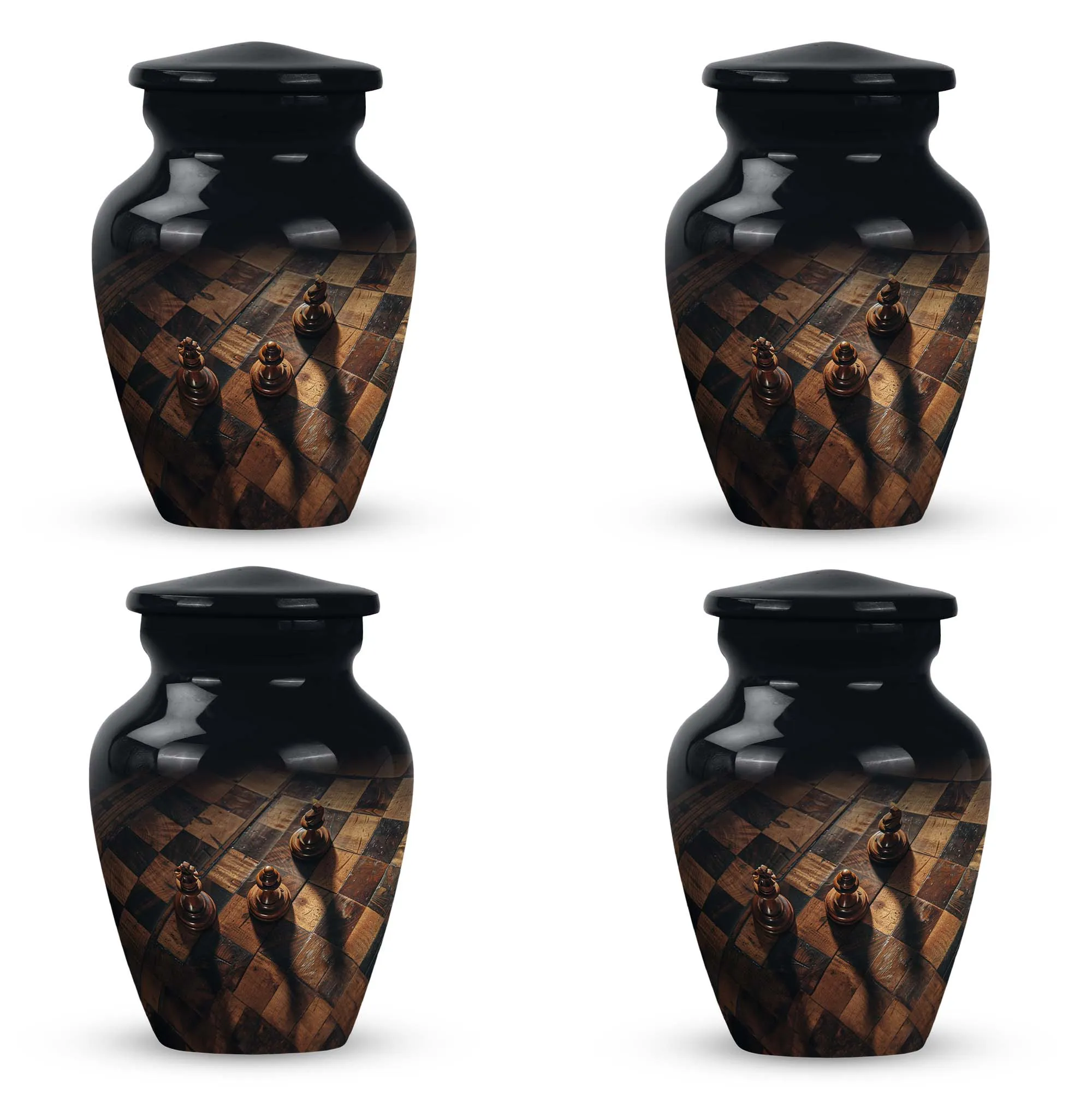 Chess-Inspired Memorial Cremation Urn for Human Ashes