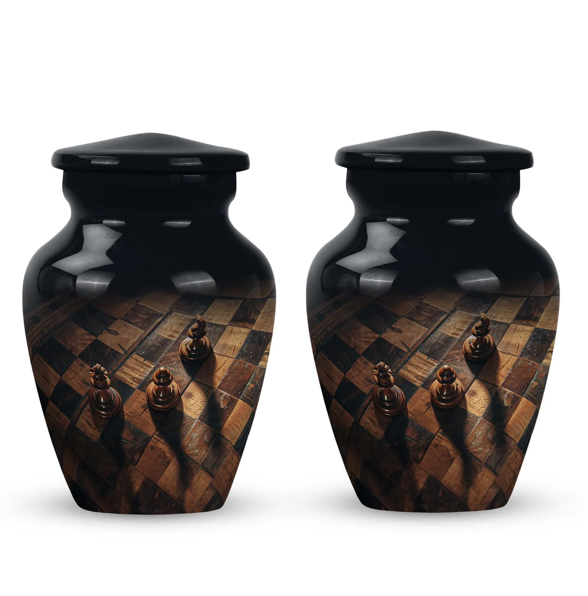 Chess-Inspired Memorial Cremation Urn for Human Ashes