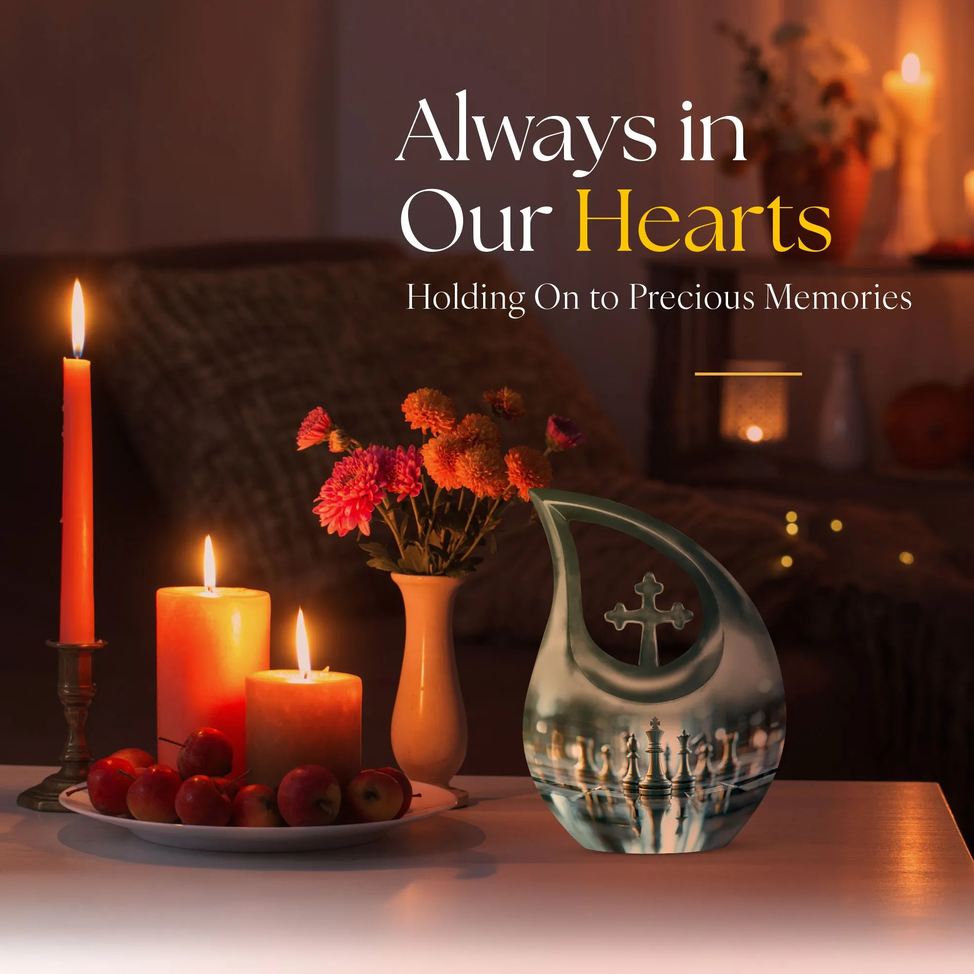 Chess Themed Custom Mom Urn - Unforgettable Memorial Tribute