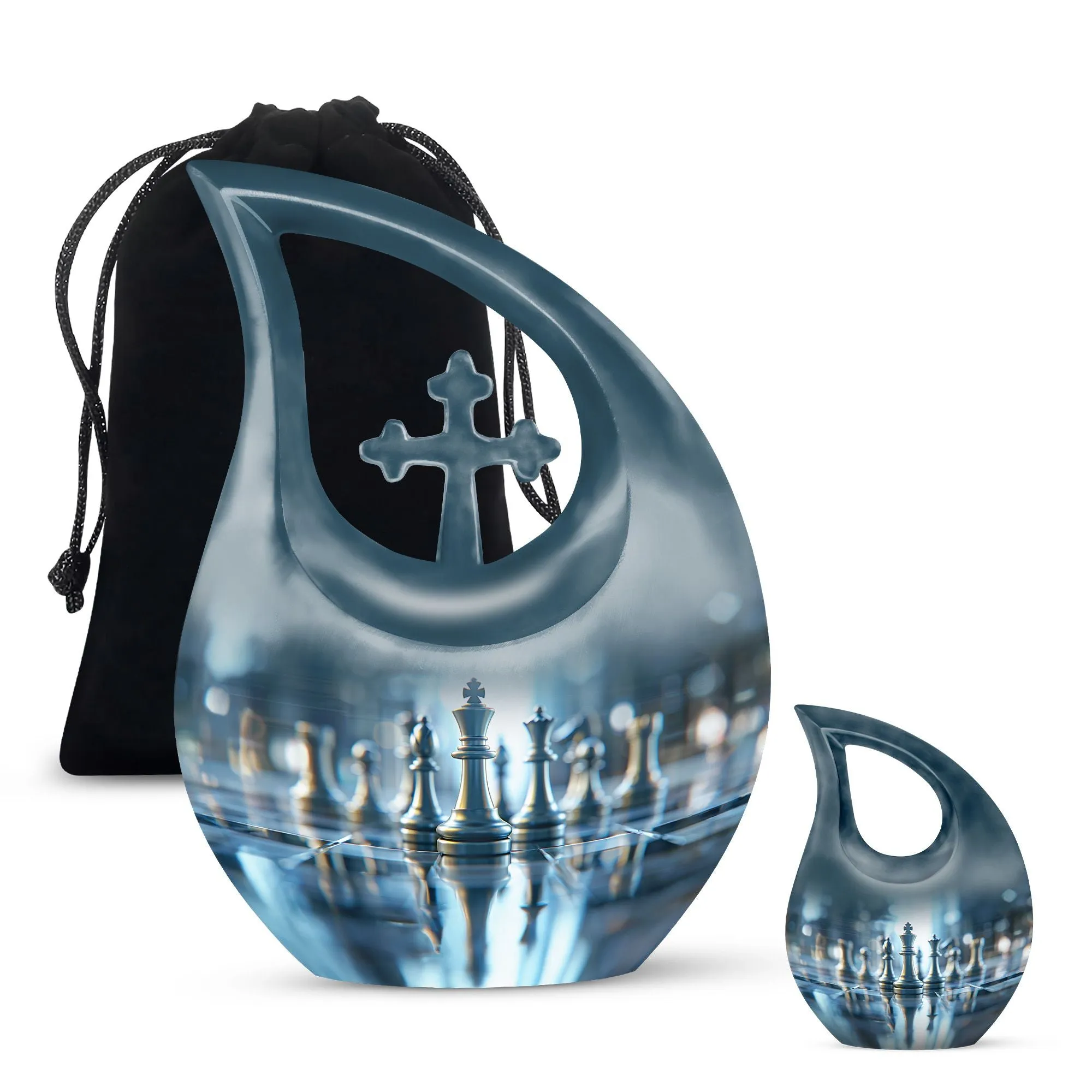 Chess Themed Custom Mom Urn - Unforgettable Memorial Tribute