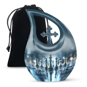 Chess Themed Custom Mom Urn - Unforgettable Memorial Tribute