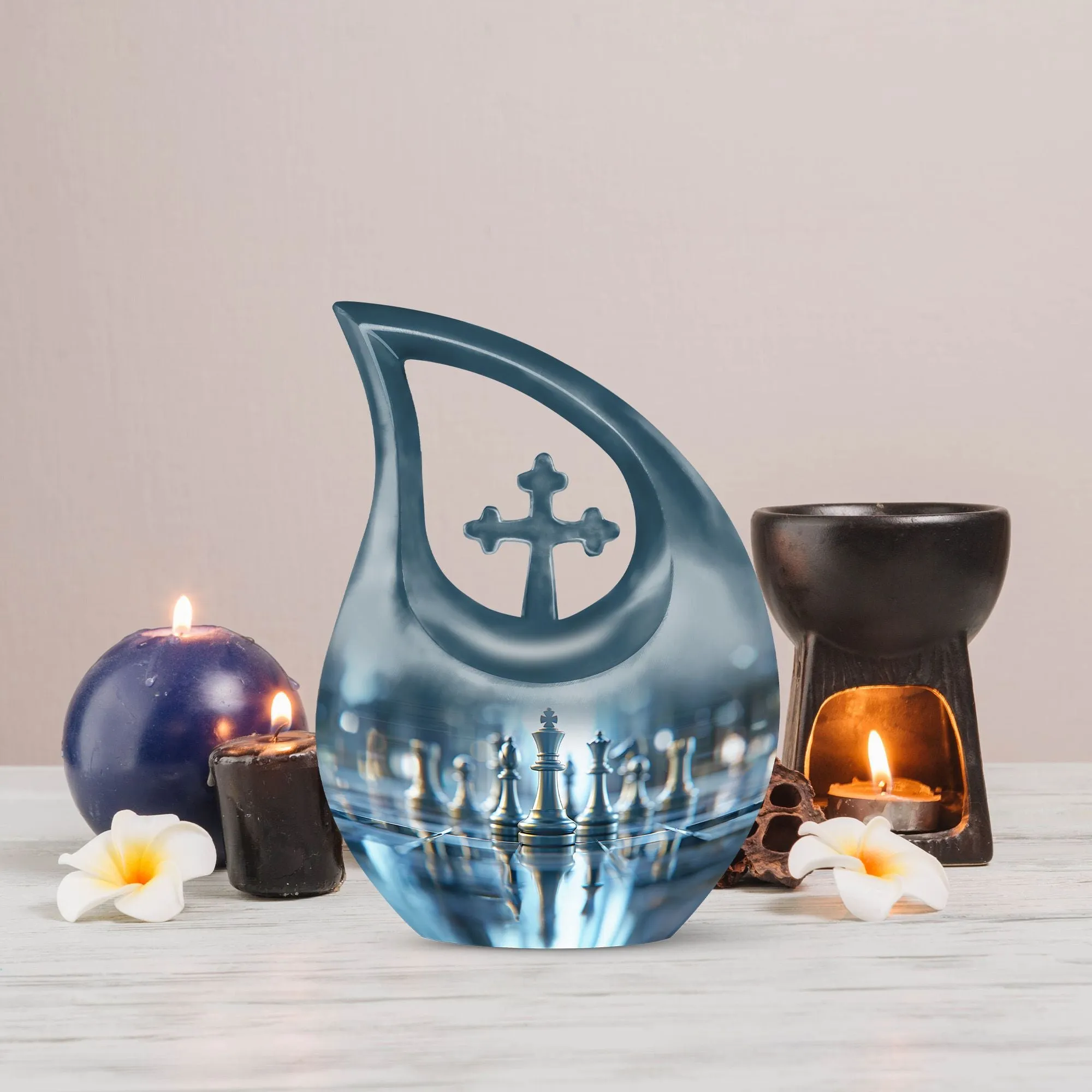 Chess Themed Custom Mom Urn - Unforgettable Memorial Tribute