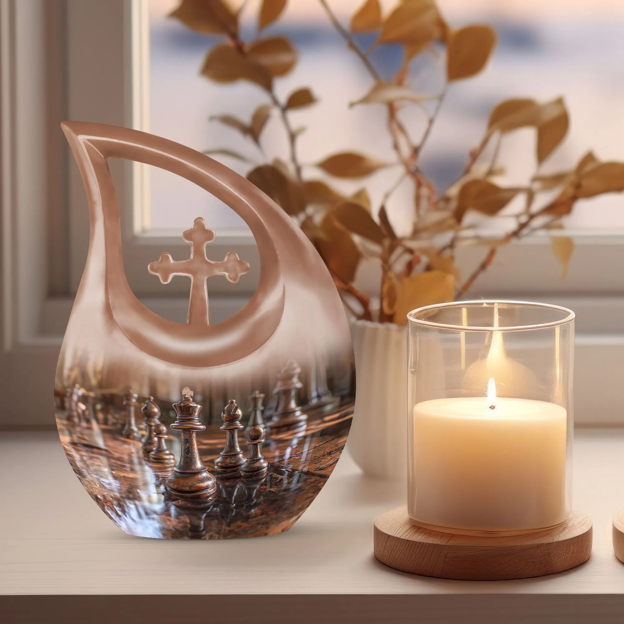 Chess Tribute Unique Dad Remembrance Chess Urn
